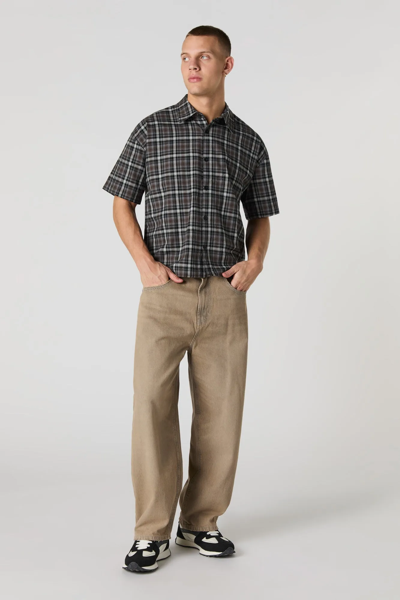 Haut boutonné carré à carreaux sold by Urban Planet product image thumbnail 4