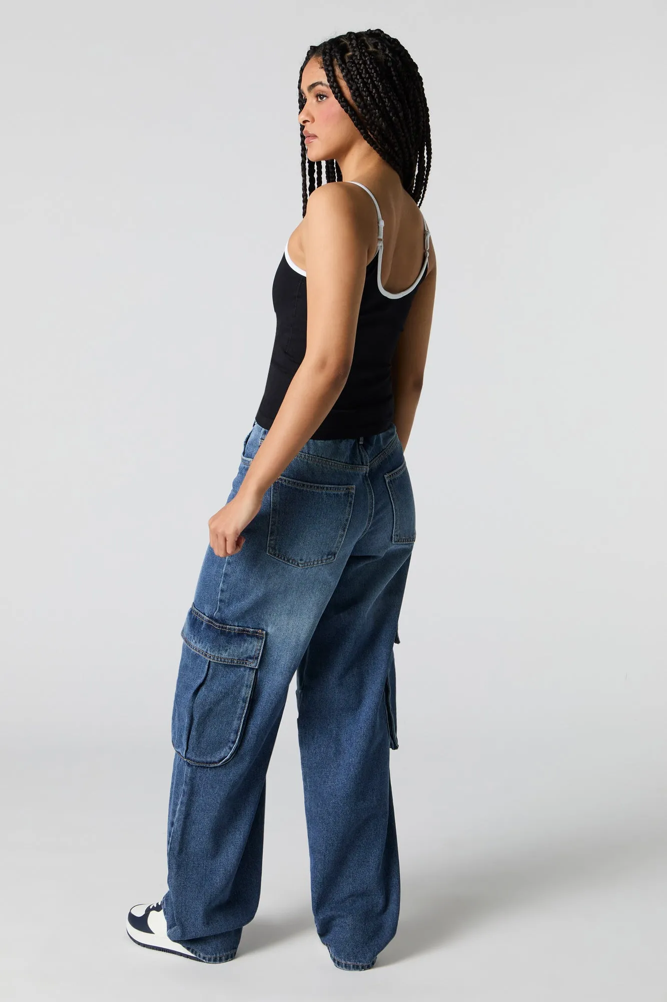 Low Rise Baggy Denim Cargo sold by Urban Planet product image thumbnail 3