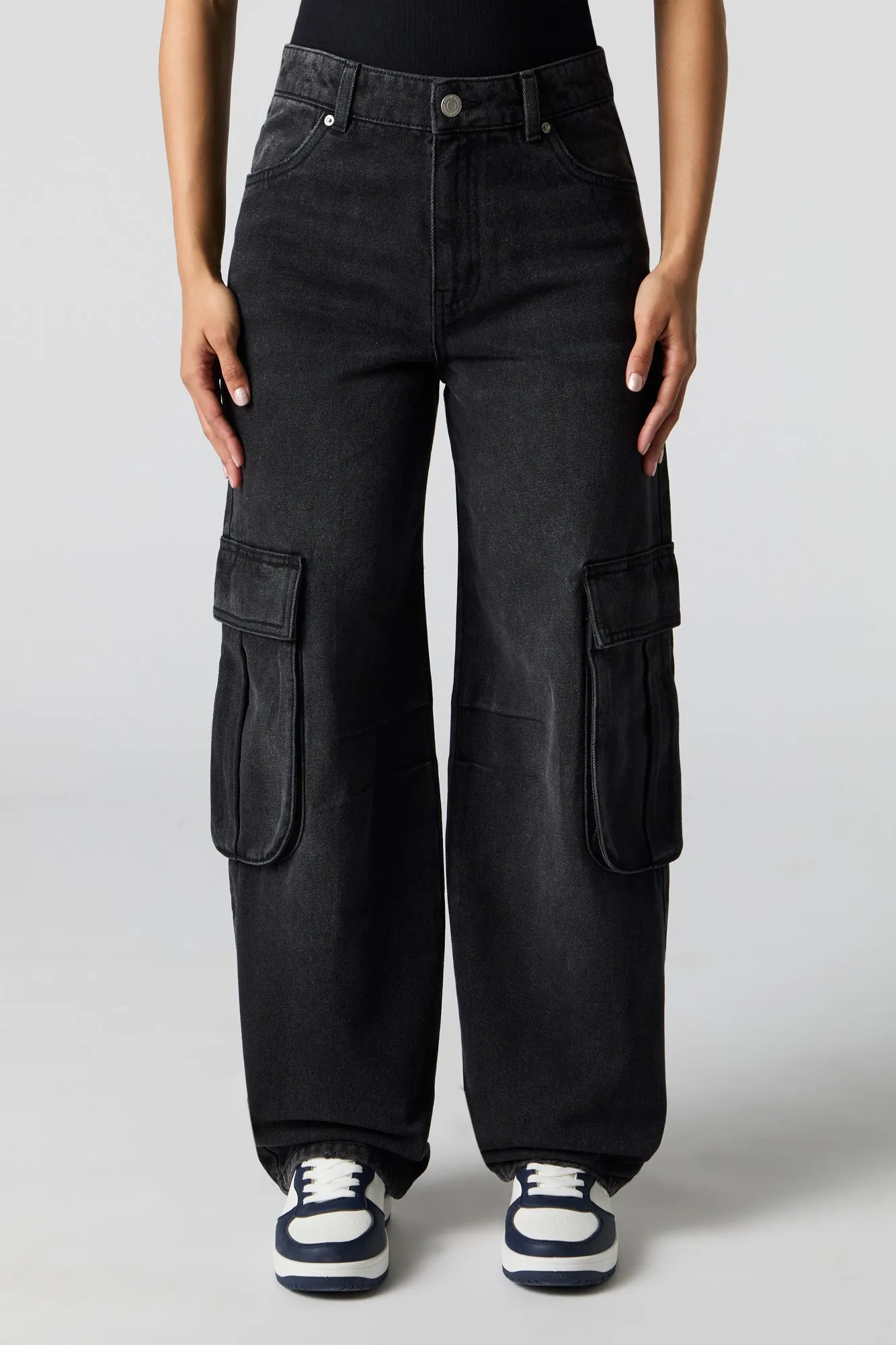 Low Rise Baggy Denim Cargo sold by Urban Planet product image thumbnail 5