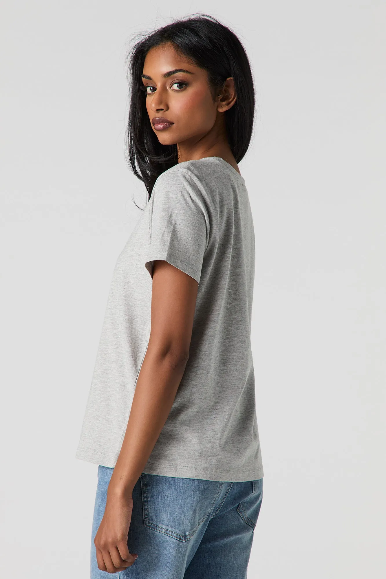 T-shirt à imprimé Cute & Funny avec pierres du Rhin sold by Urban Planet product image thumbnail 3