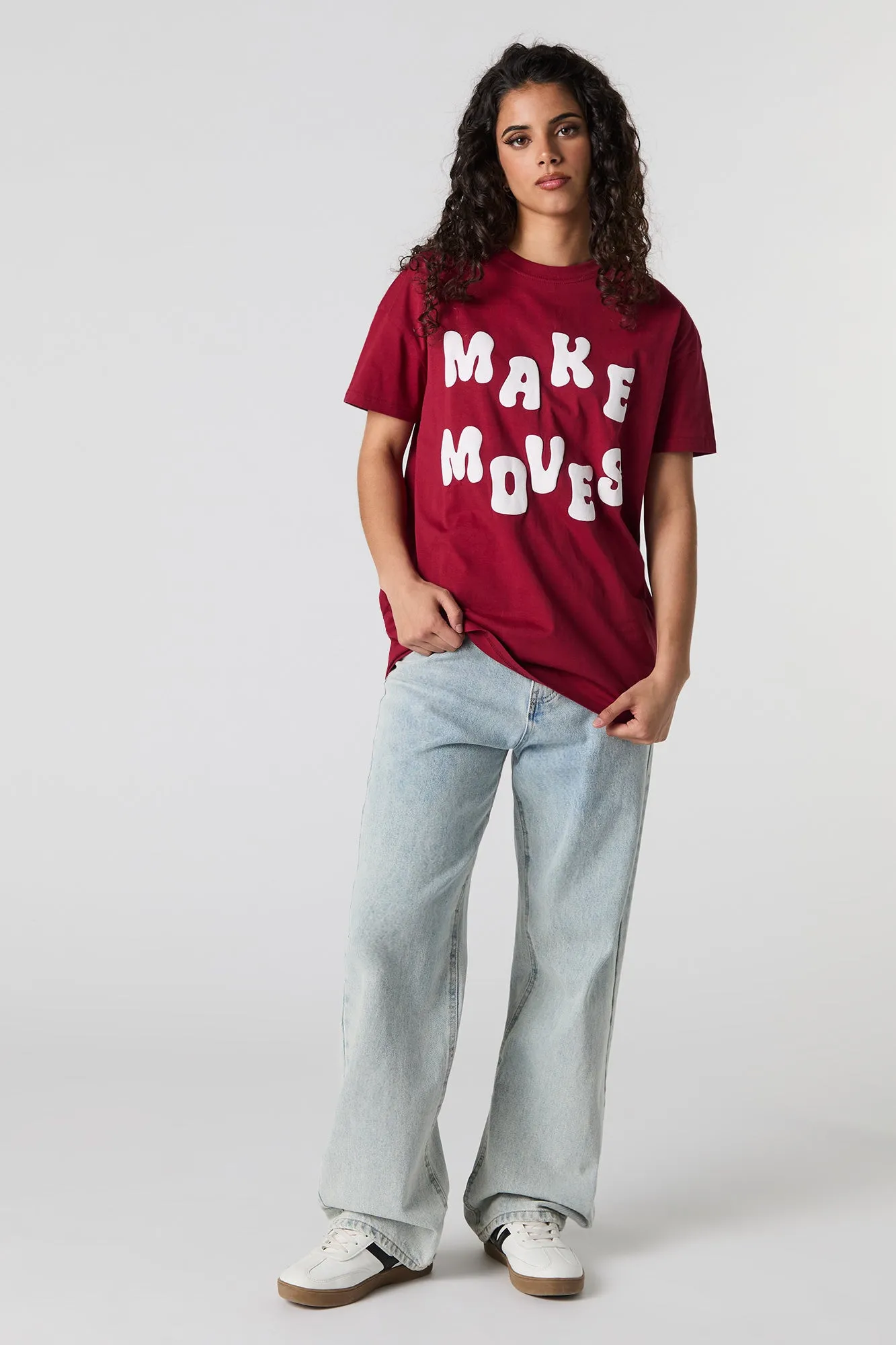 T-shirt à imprimé en relief Make Moves sold by Urban Planet product image thumbnail 2