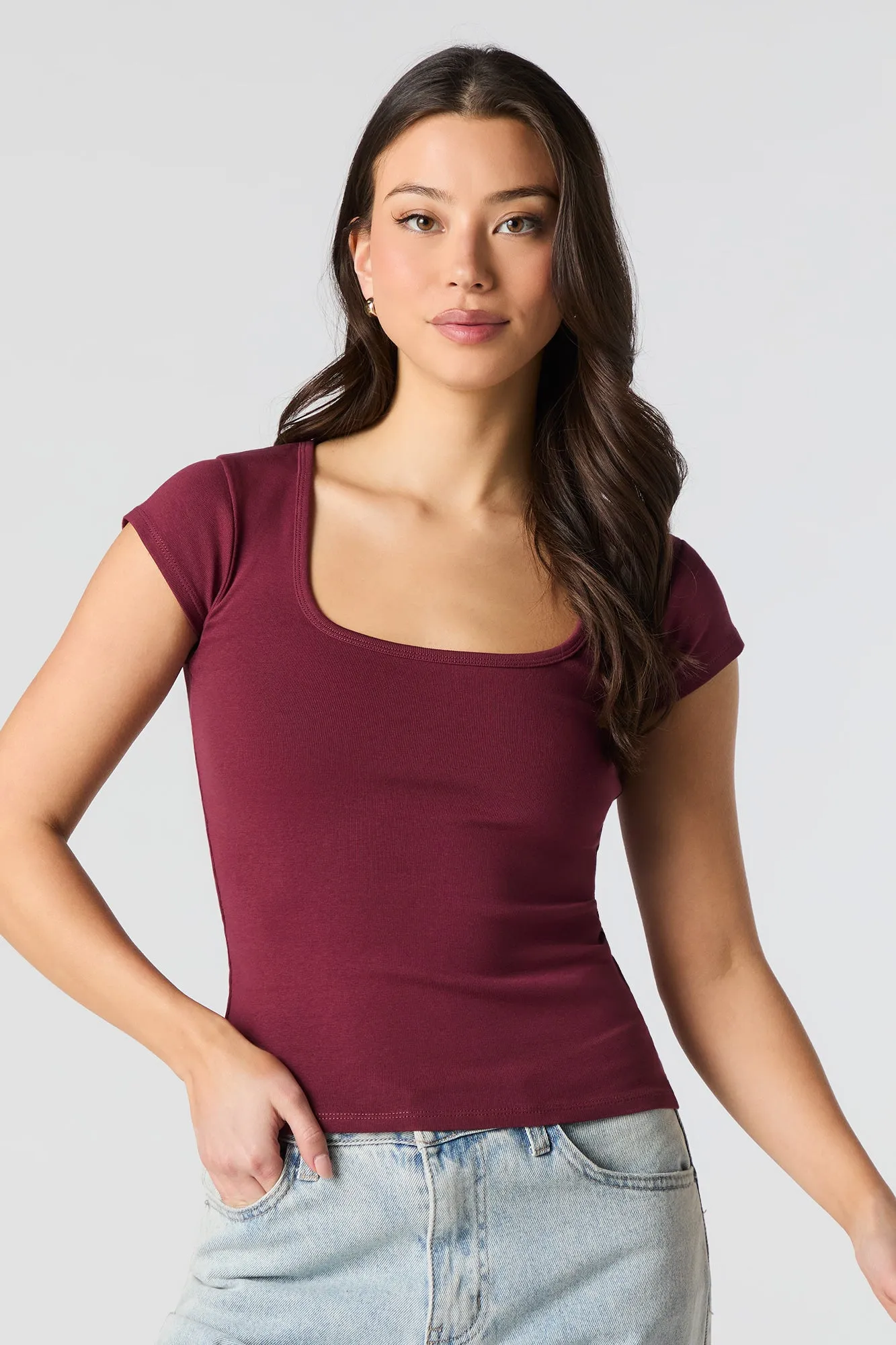 Square Neck T-Shirt sold by Urban Planet