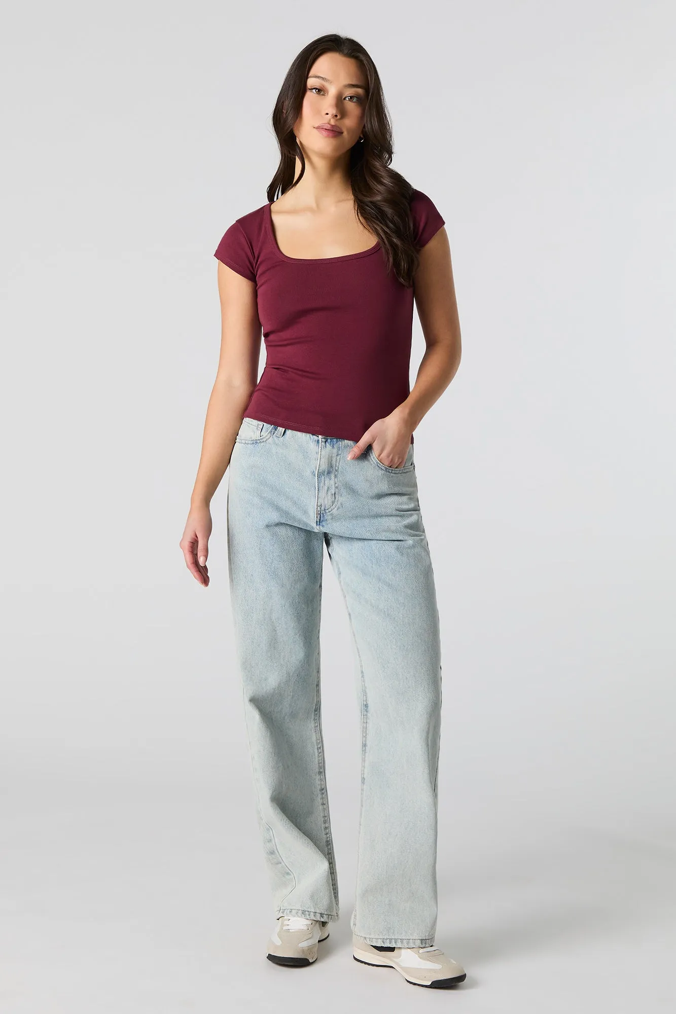 Square Neck T-Shirt sold by Urban Planet product image thumbnail 3