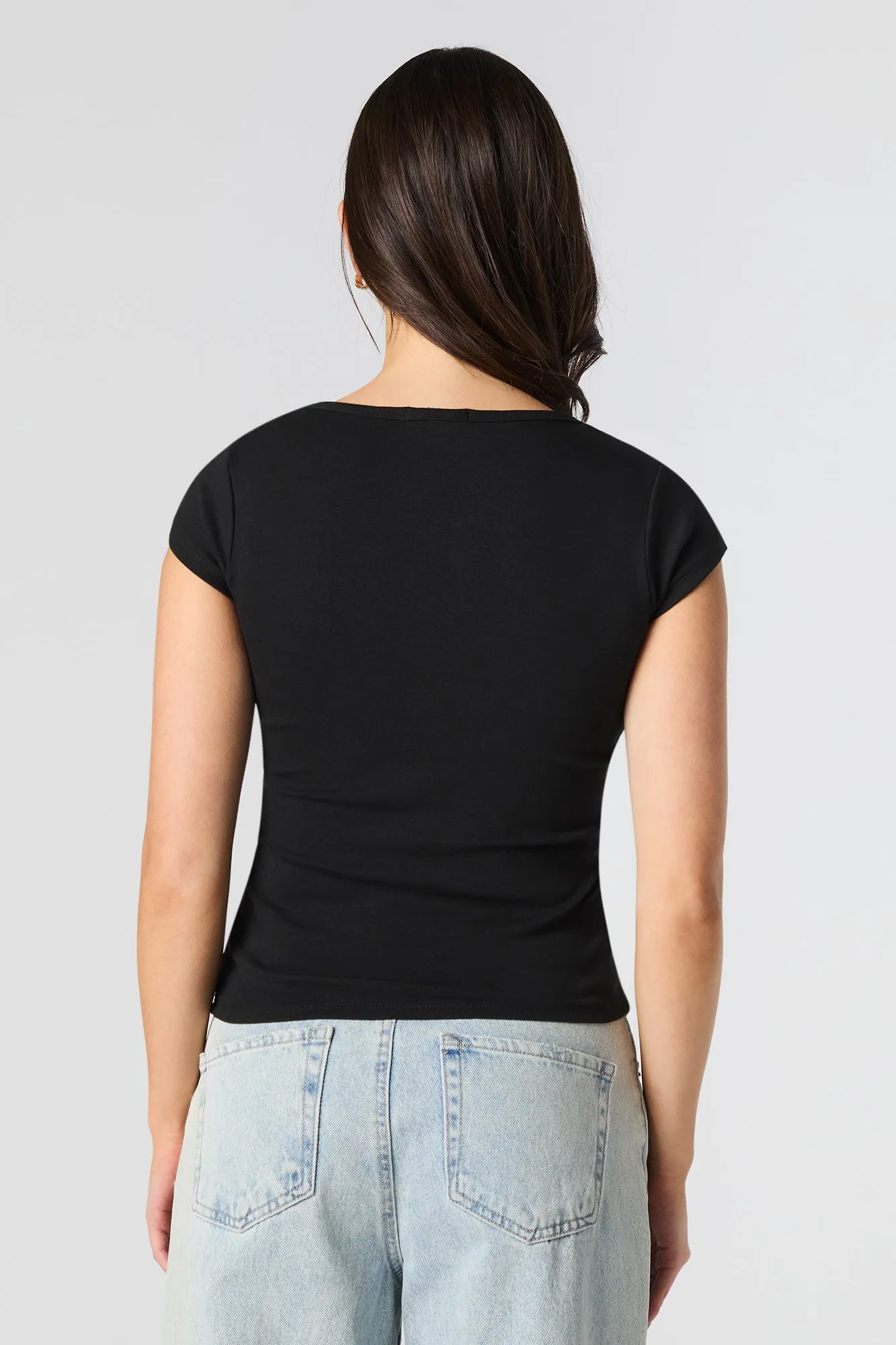 T-shirt en encolure carrée sold by Urban Planet product image thumbnail 3