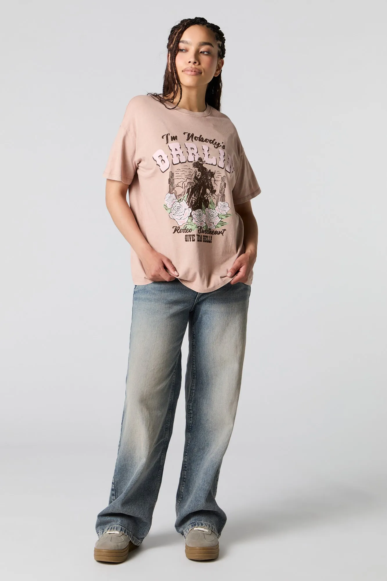 Graphic Washed Boyfriend T-Shirt sold by Urban Planet product image thumbnail 3
