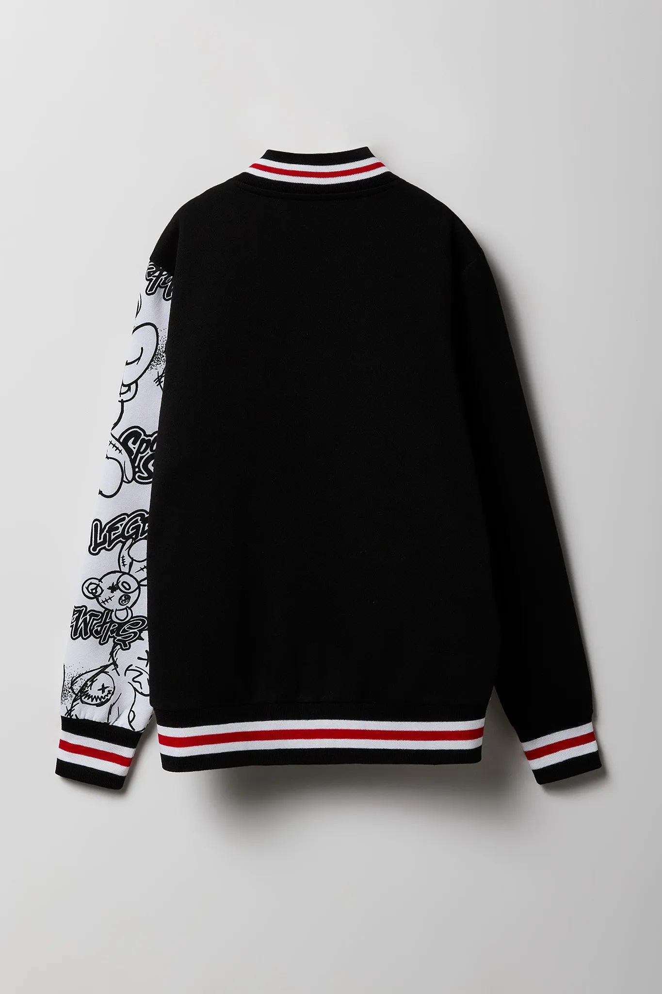 Boys Chenille Embroidered Fleece Varsity Jacket sold by Urban Planet product image thumbnail 2