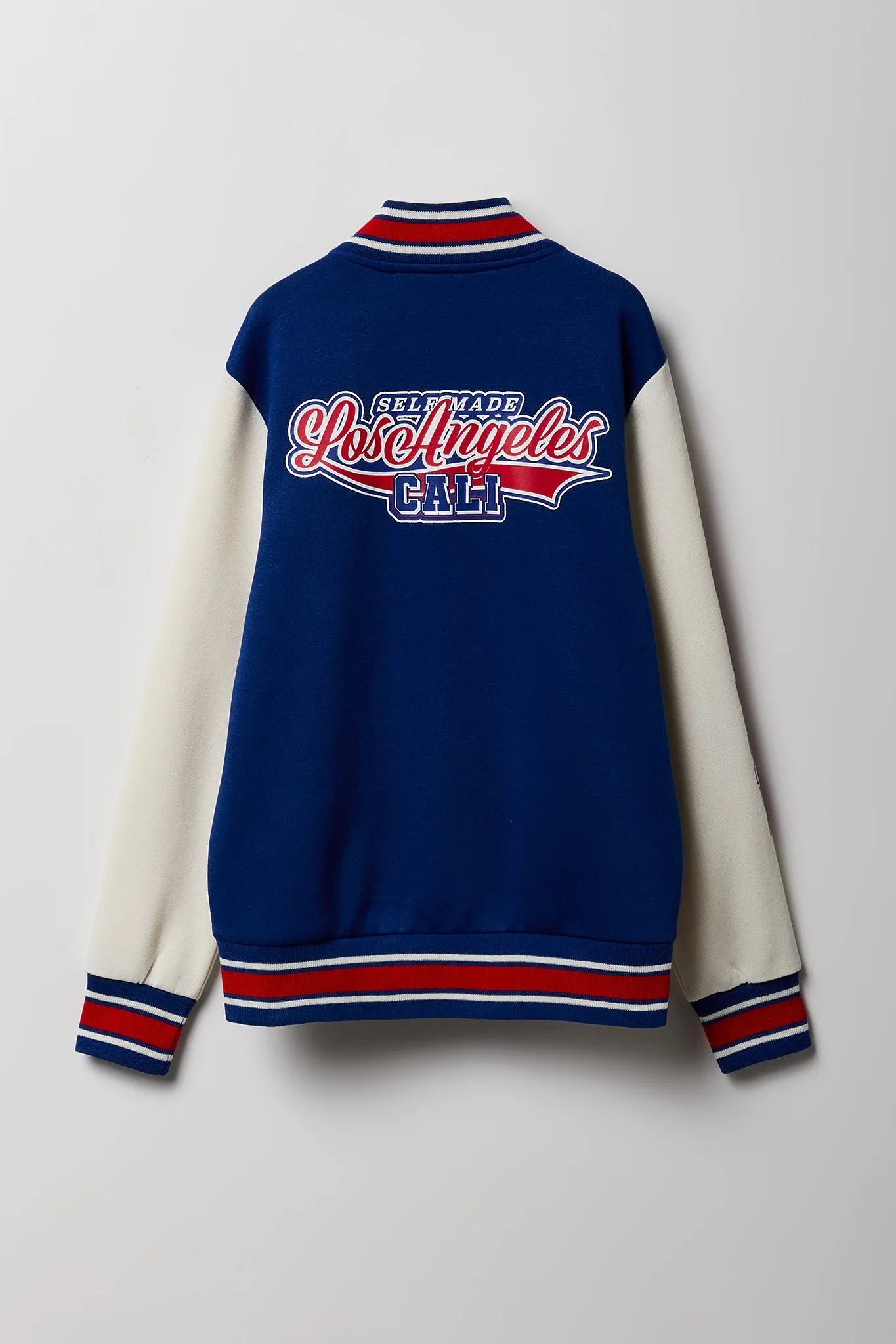 Boys Chenille Embroidered Fleece Varsity Jacket sold by Urban Planet product image thumbnail 4