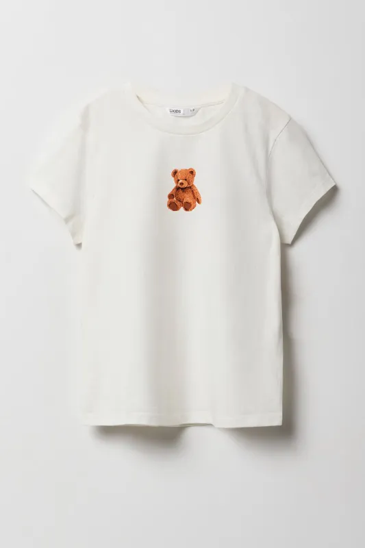 T-shirt à imprimé Teddy Bear pour filles sold by Urban Planet