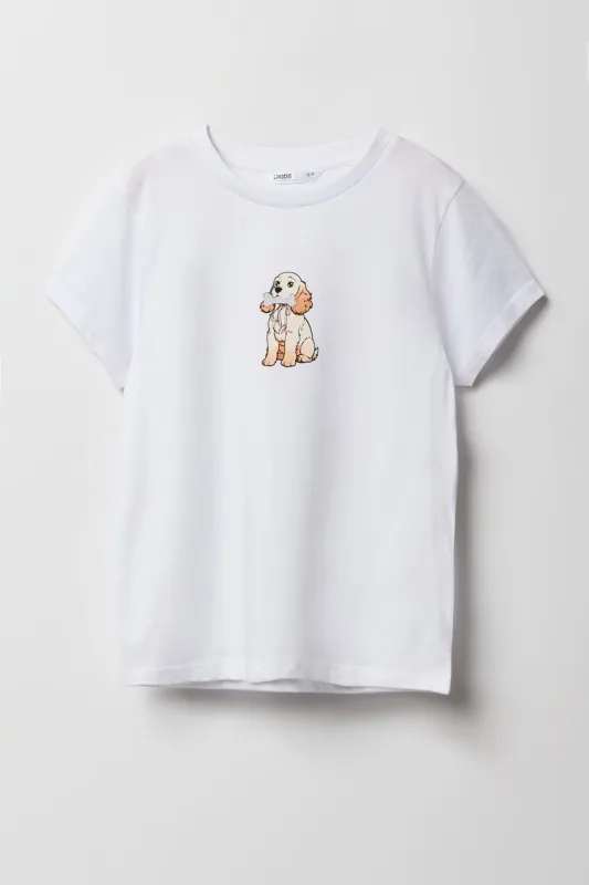 T-shirt à imprimé Doggy & Bone pour filles sold by Urban Planet