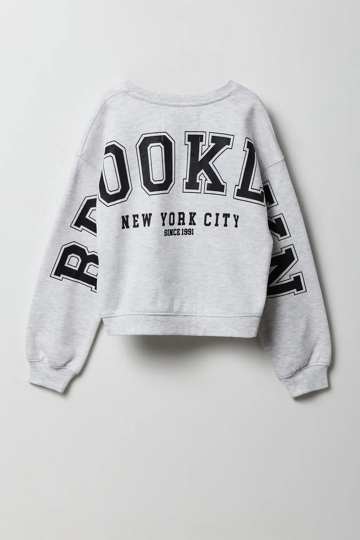 Girls City Embroidered Fleece Sweatshirt sold by Urban Planet product image thumbnail 3