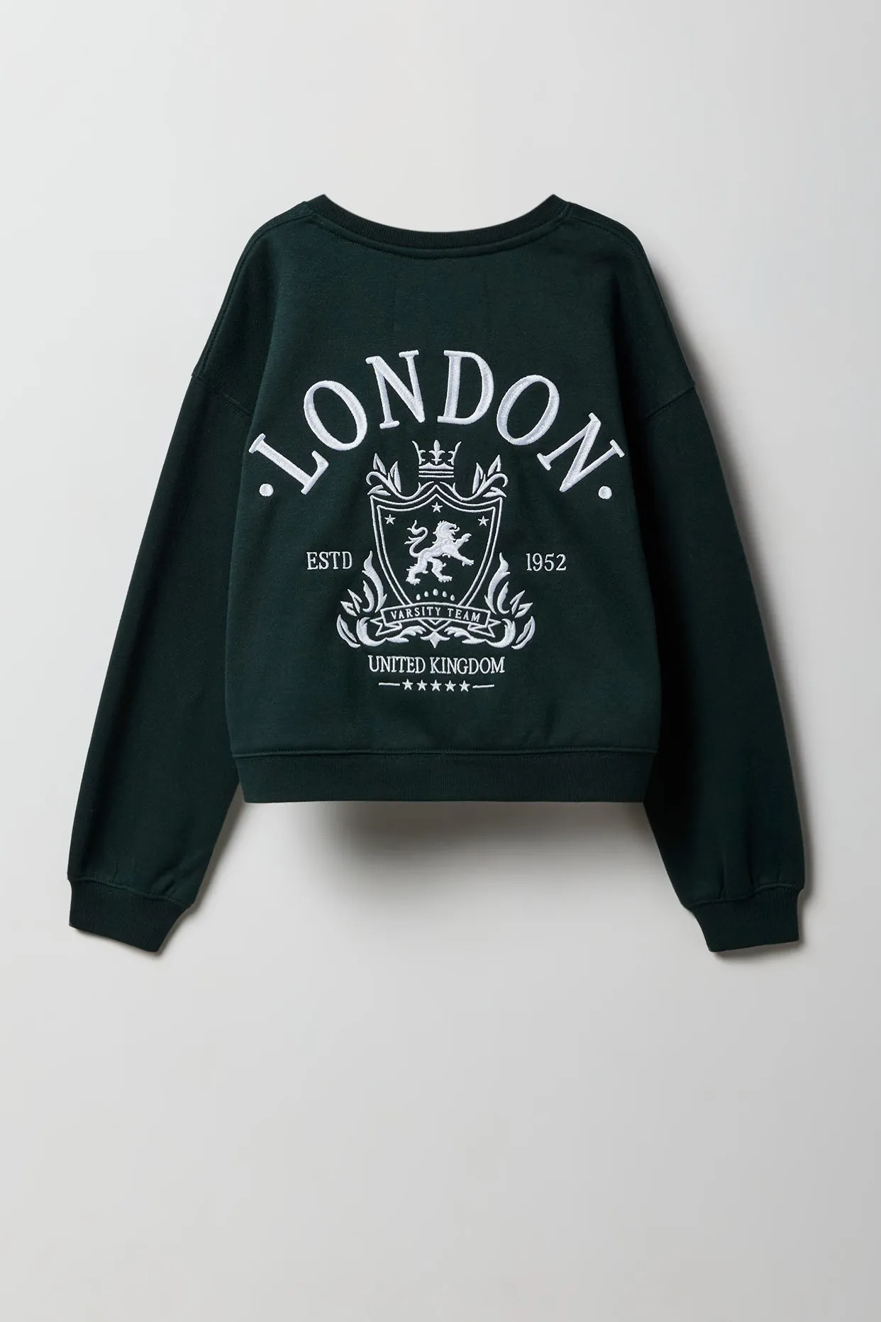 Girls City Embroidered Fleece Sweatshirt sold by Urban Planet product image thumbnail 5