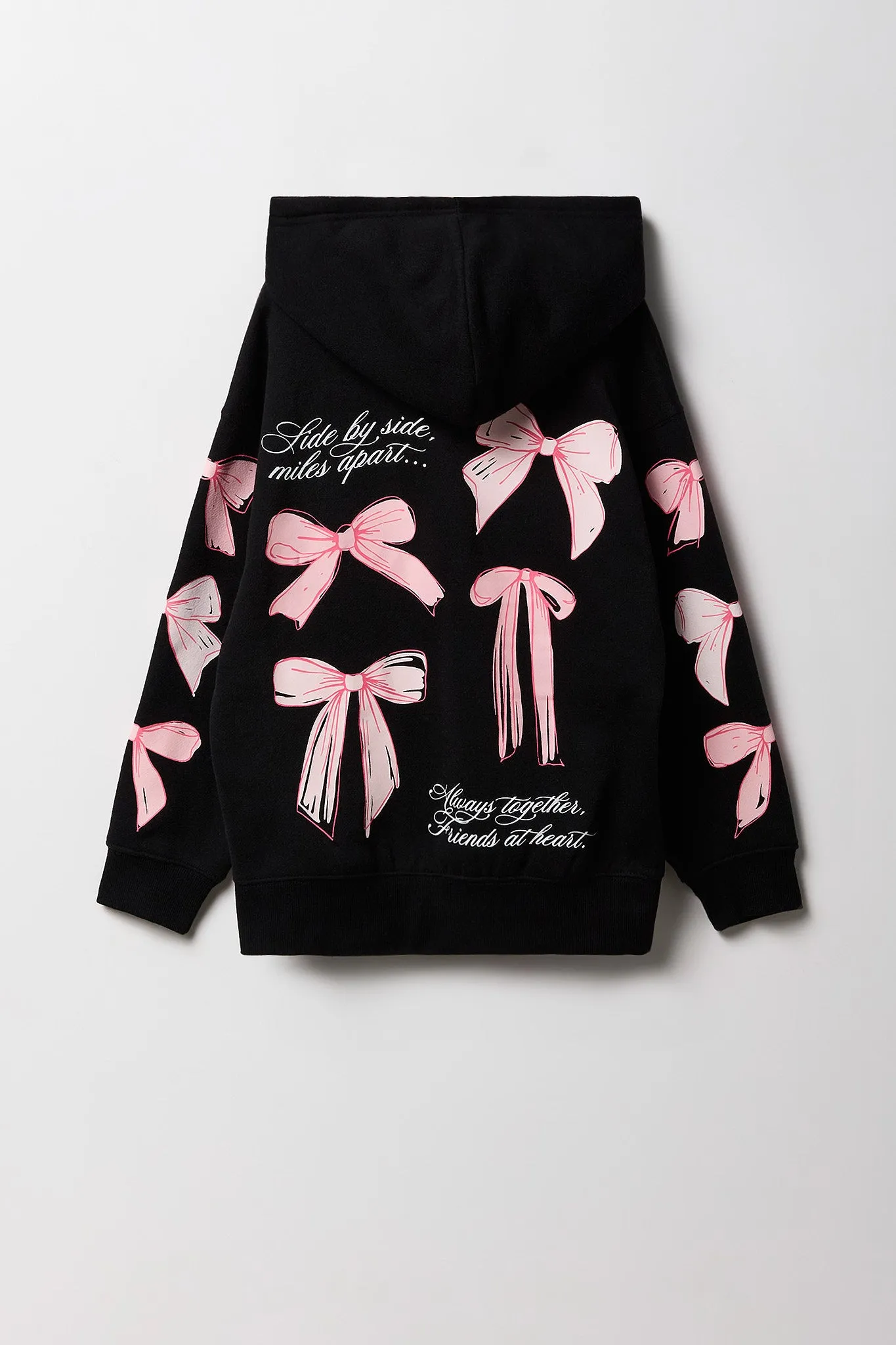 Girls Oversized Graphic Zip-Up Fleece Hoodie sold by Urban Planet