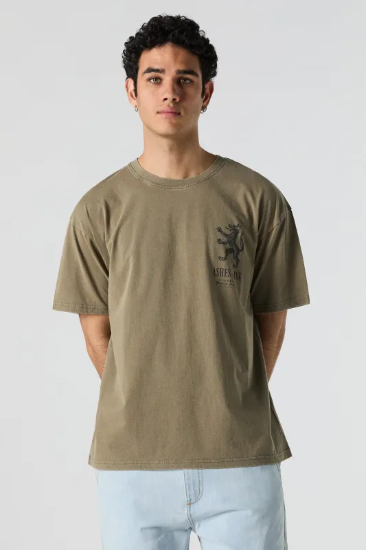 T-shirt à imprimé Ashes To Ink sold by Urban Planet