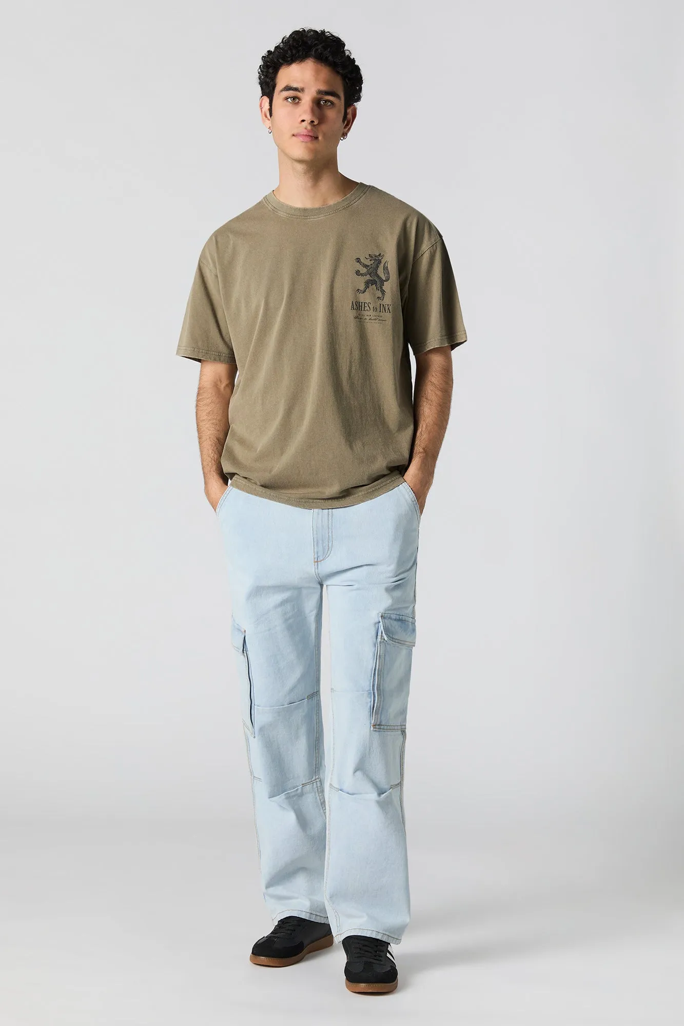 T-shirt à imprimé Ashes To Ink sold by Urban Planet product image thumbnail 3