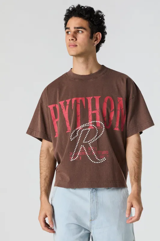 Python Graphic & Puffed Print Boxy T-Shirt sold by Urban Planet