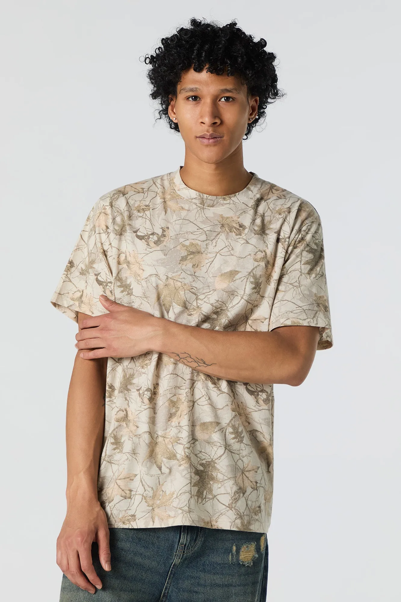 T-shirt ras du cou à imprimé camouflage sold by Urban Planet product image thumbnail 2