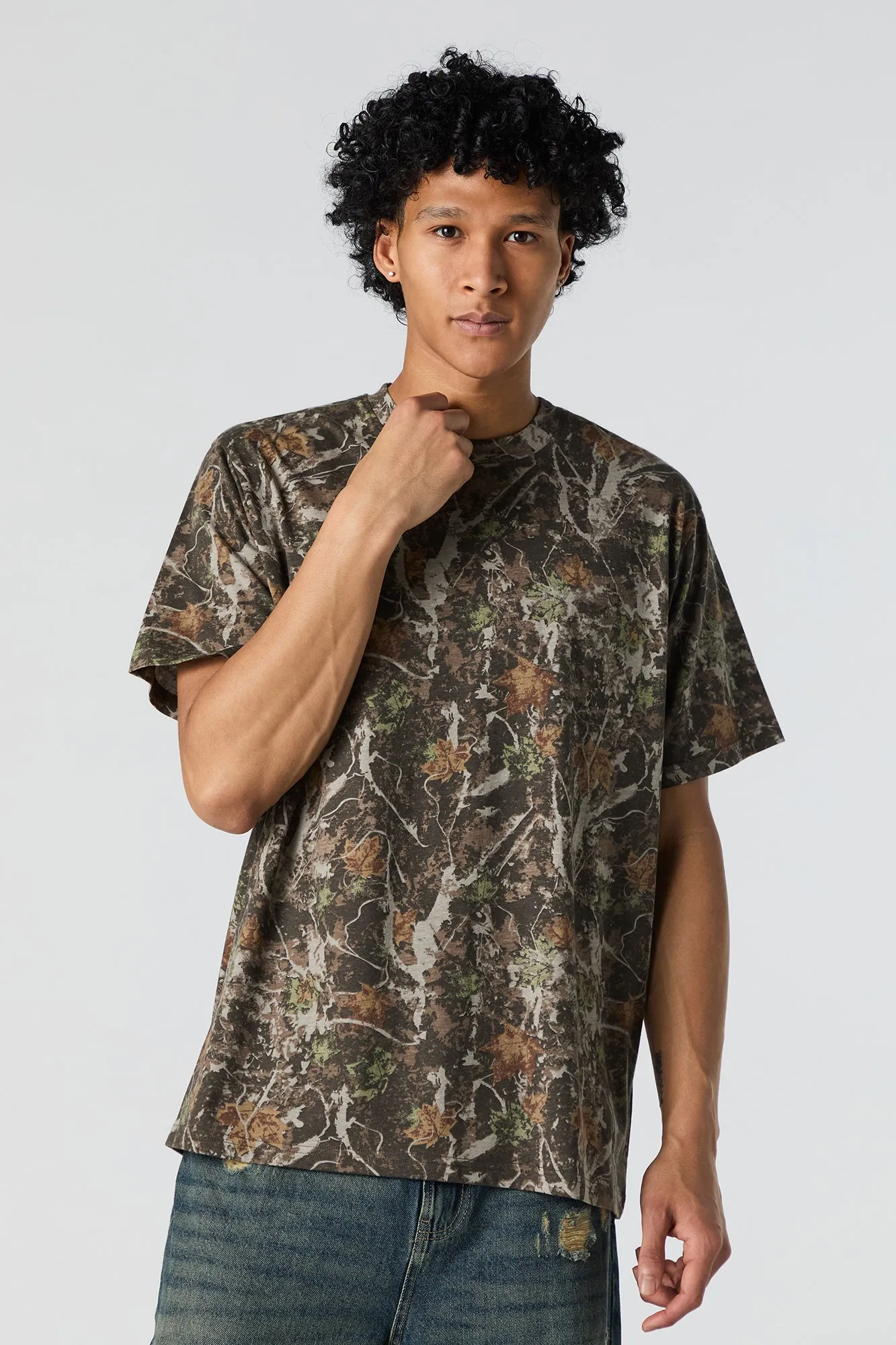 T-shirt ras du cou à imprimé camouflage sold by Urban Planet