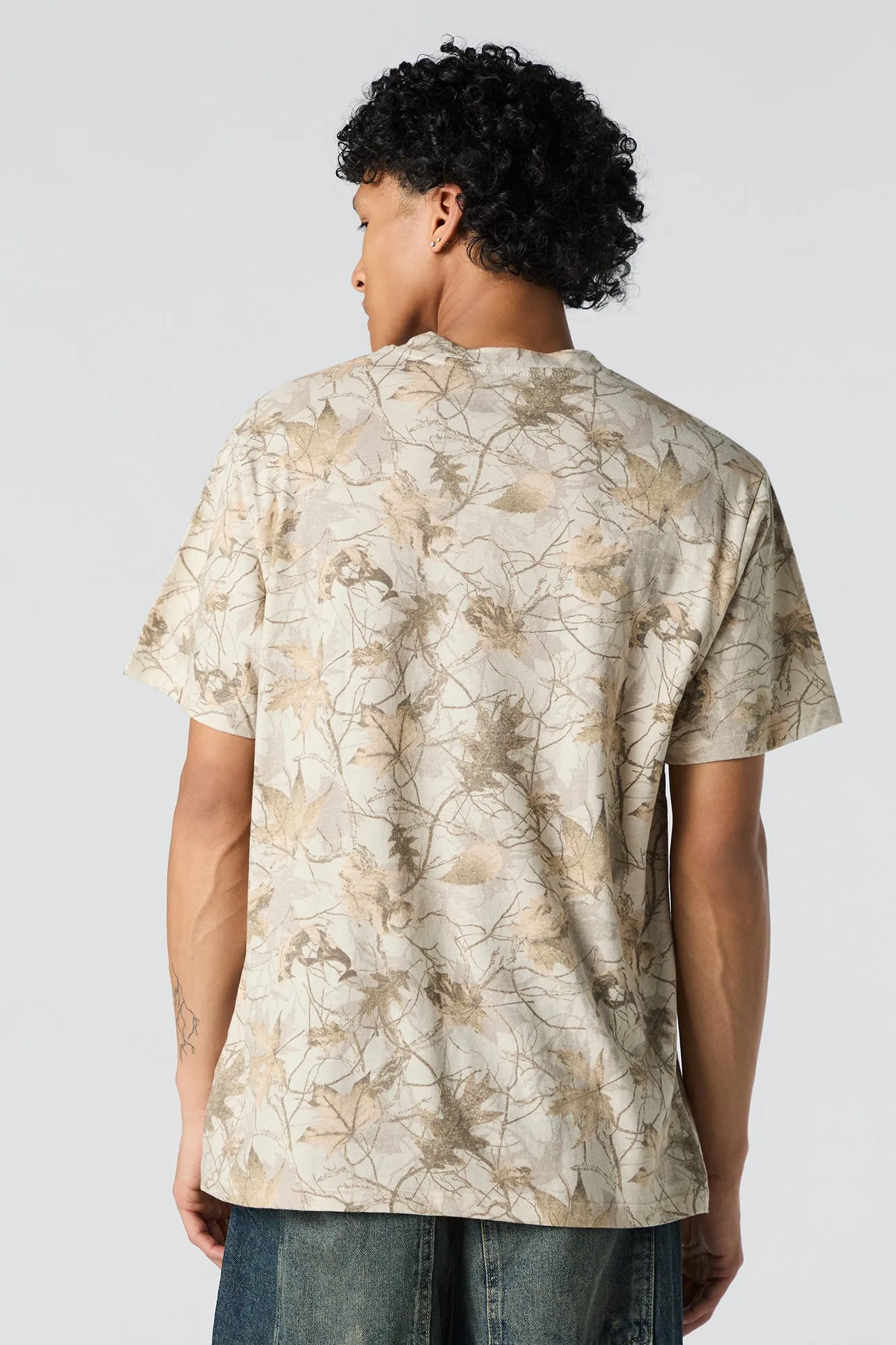 T-shirt ras du cou à imprimé camouflage sold by Urban Planet product image thumbnail 3