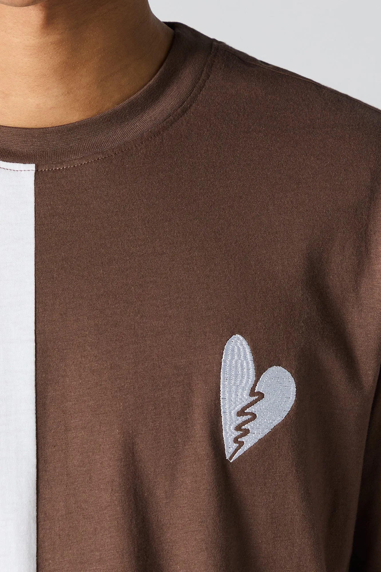 Embroidered Two Tone T-Shirt sold by Urban Planet product image thumbnail 4
