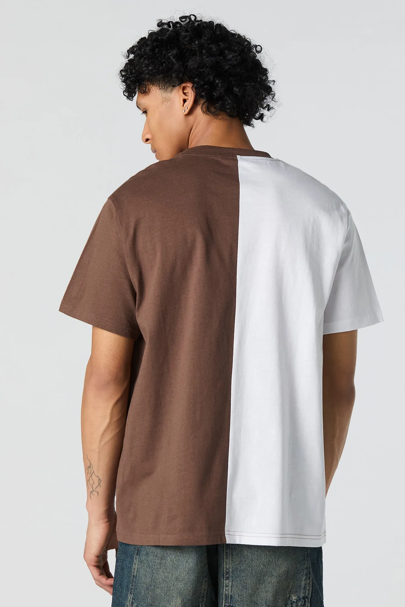 Embroidered Two Tone T-Shirt sold by Urban Planet product image thumbnail 2