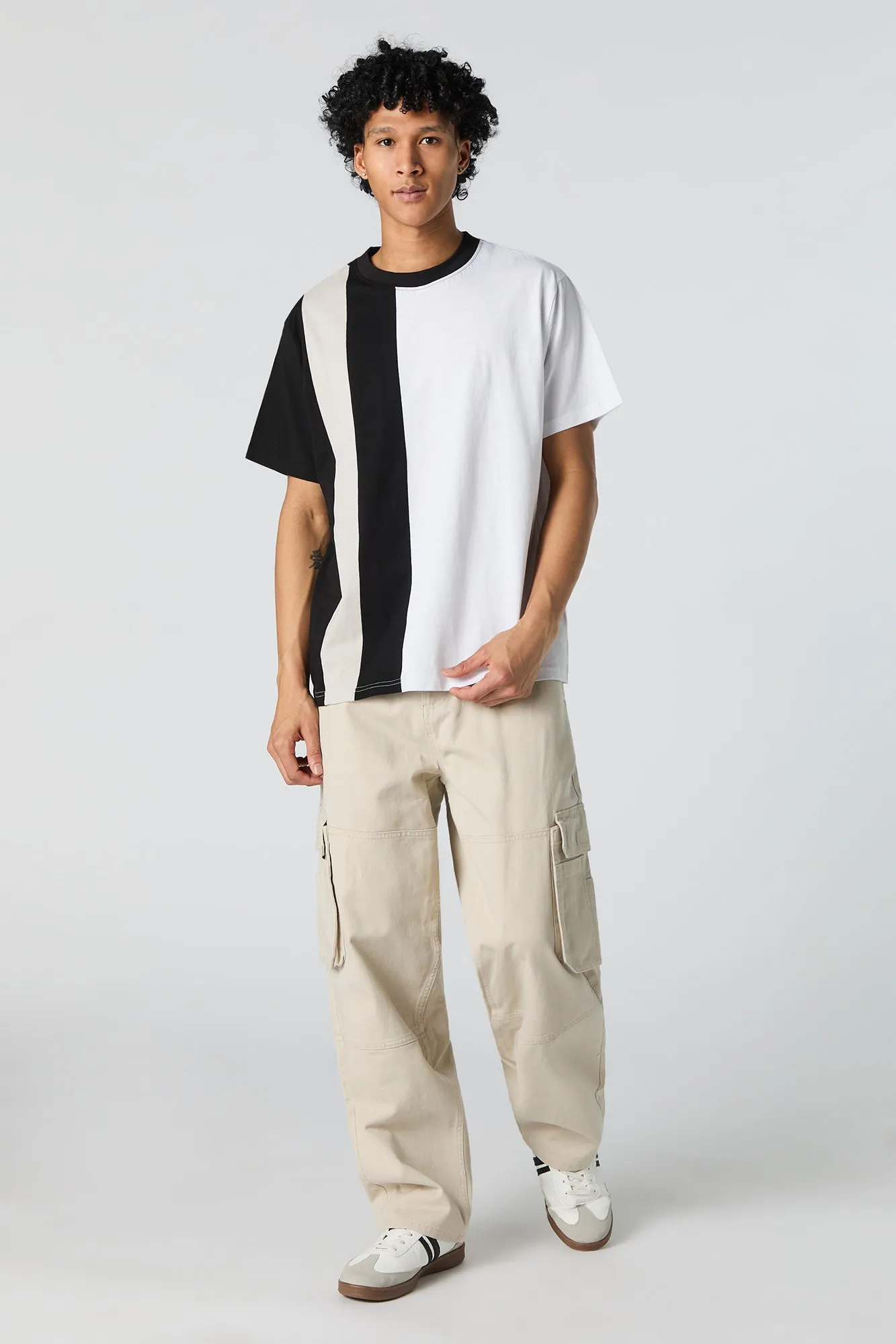 T-shirt rayé à blocs de couleurs sold by Urban Planet product image thumbnail 4