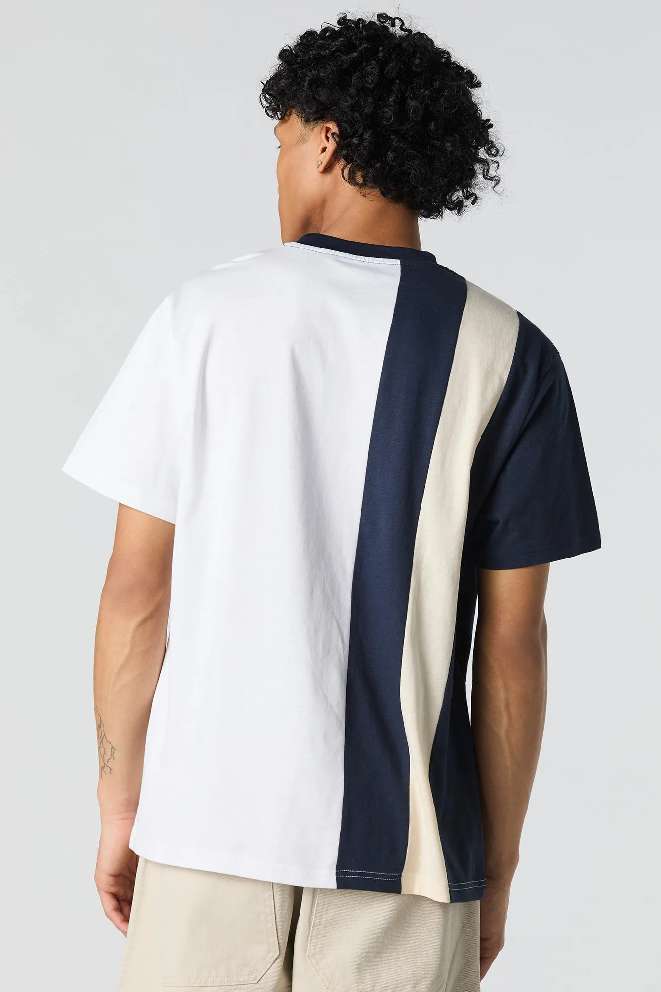 T-shirt rayé à blocs de couleurs sold by Urban Planet product image thumbnail 5