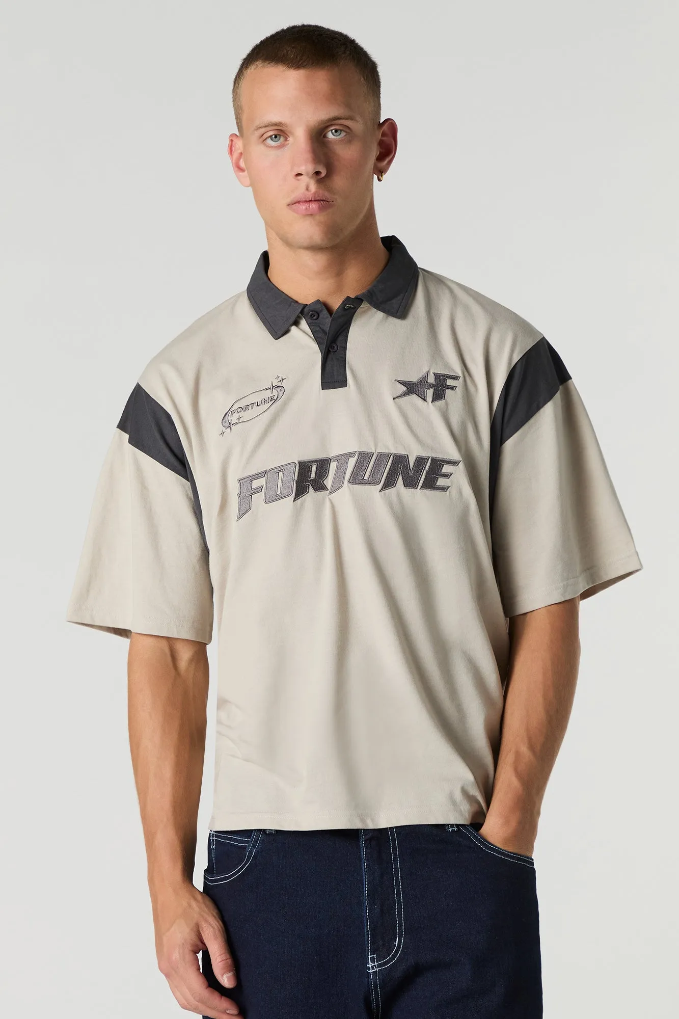 Embroidered Polo Shirt sold by Urban Planet product image thumbnail 4