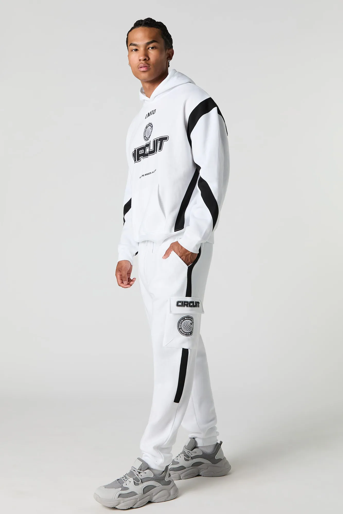 Racing Graphic Fleece Cargo Jogger sold by Urban Planet product image thumbnail 2