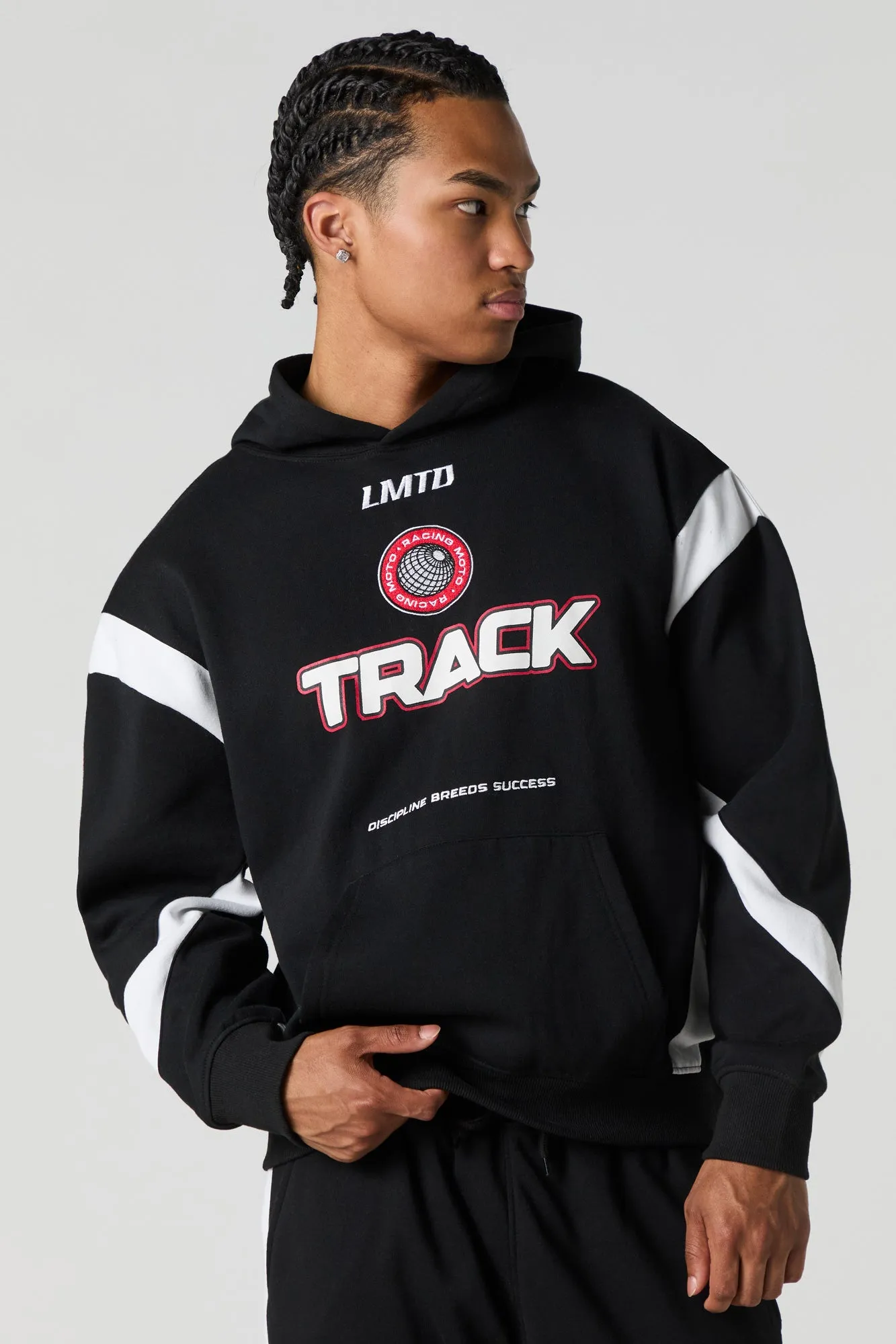 Racing Graphic Fleece Hoodie sold by Urban Planet product image thumbnail 4