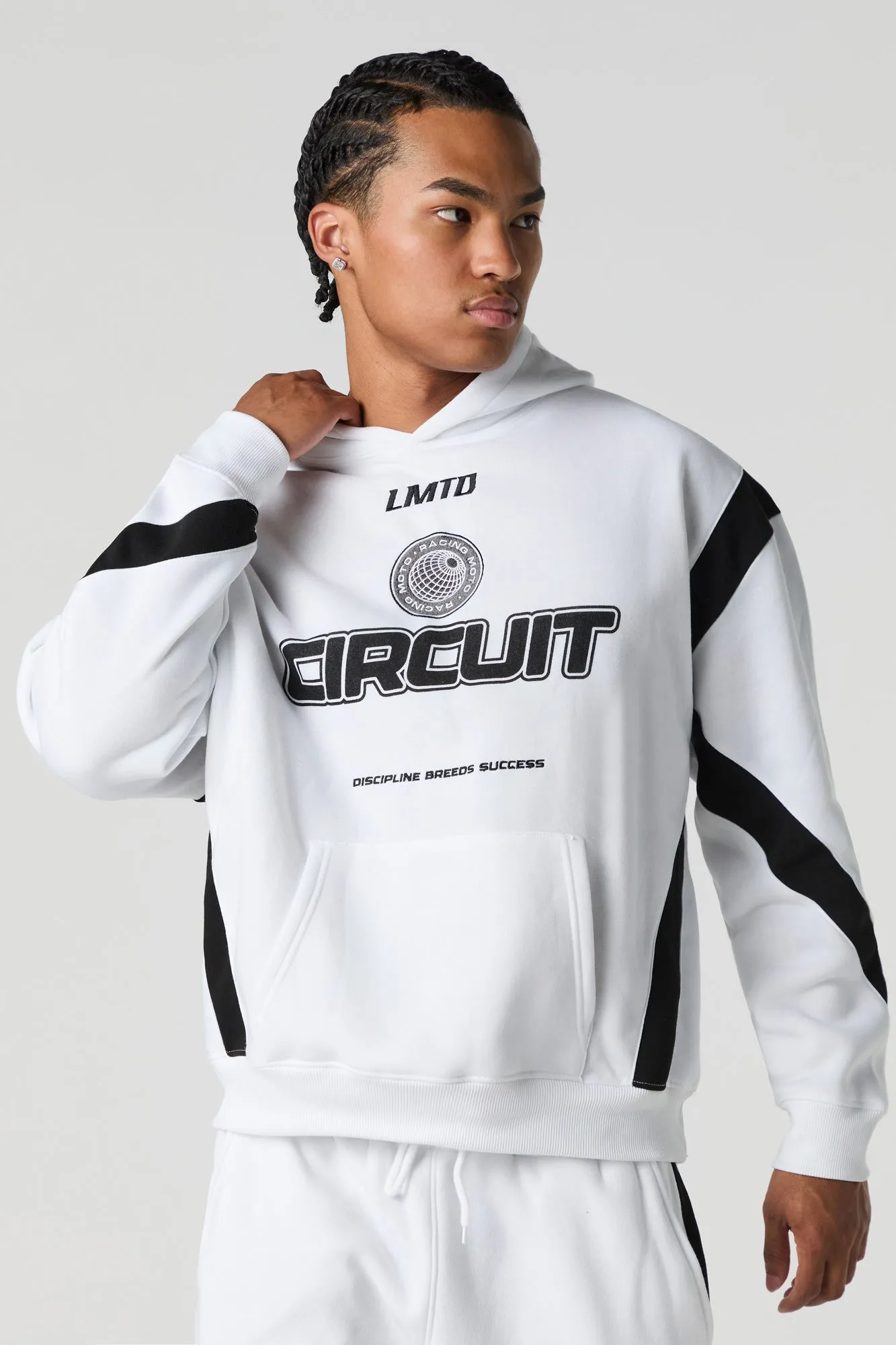 Racing Graphic Fleece Hoodie sold by Urban Planet