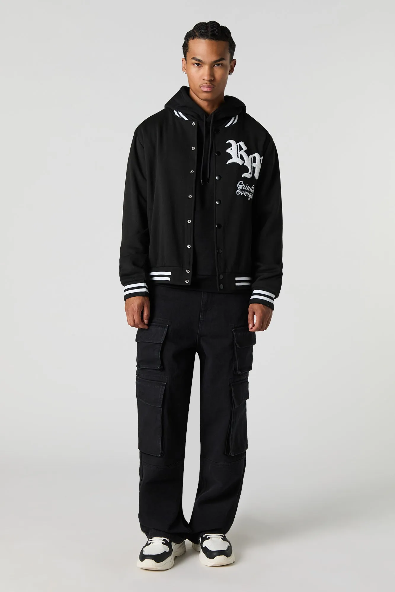 Blouson de style universitaire en molleton avec motif brodé sold by Urban Planet product image thumbnail 4