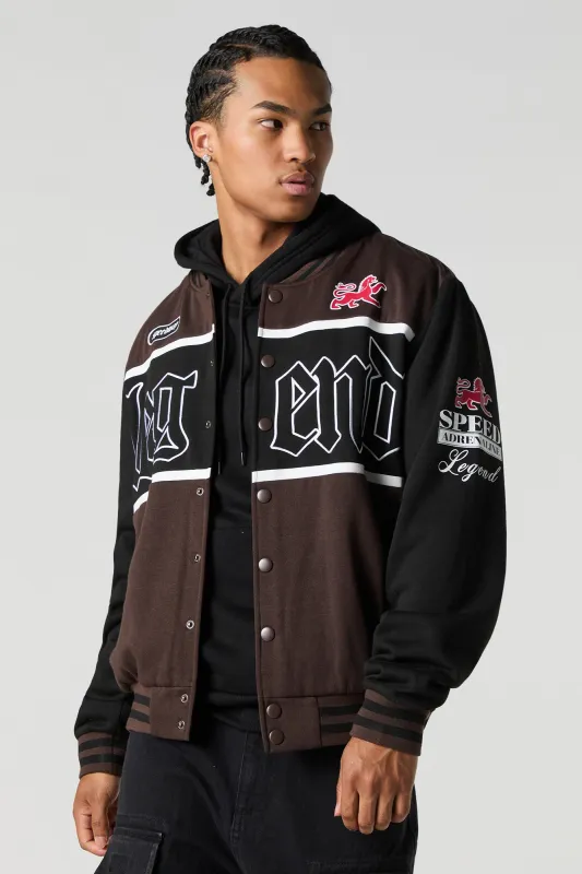 Blouson de style universitaire en molleton avec motif brodé sold by Urban Planet