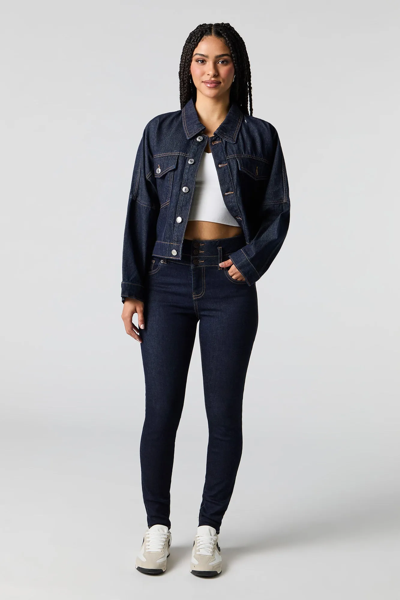 High Rise Push Up Skinny Rinse Jean sold by Urban Planet