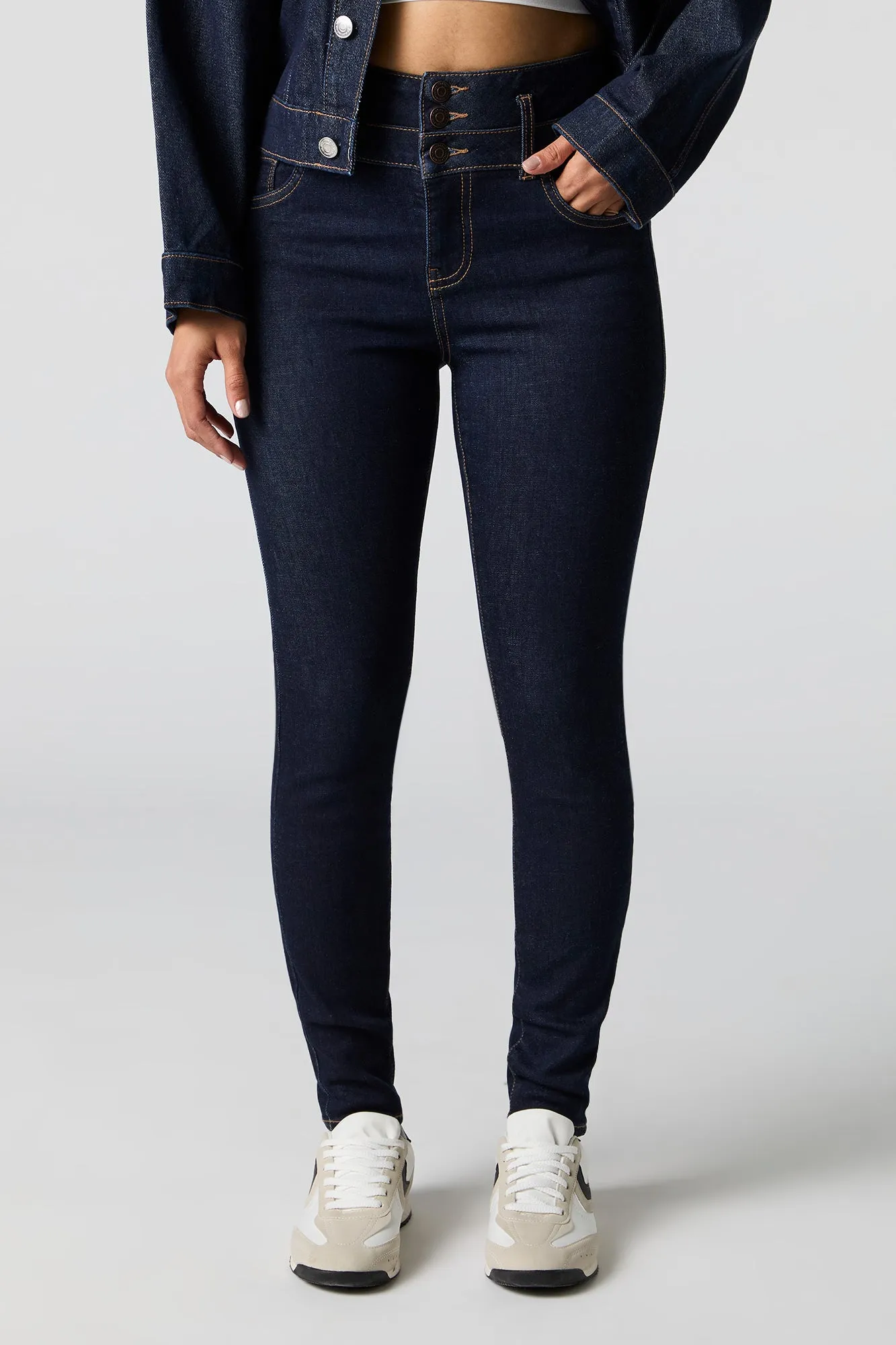 High Rise Push Up Skinny Rinse Jean sold by Urban Planet product image thumbnail 2