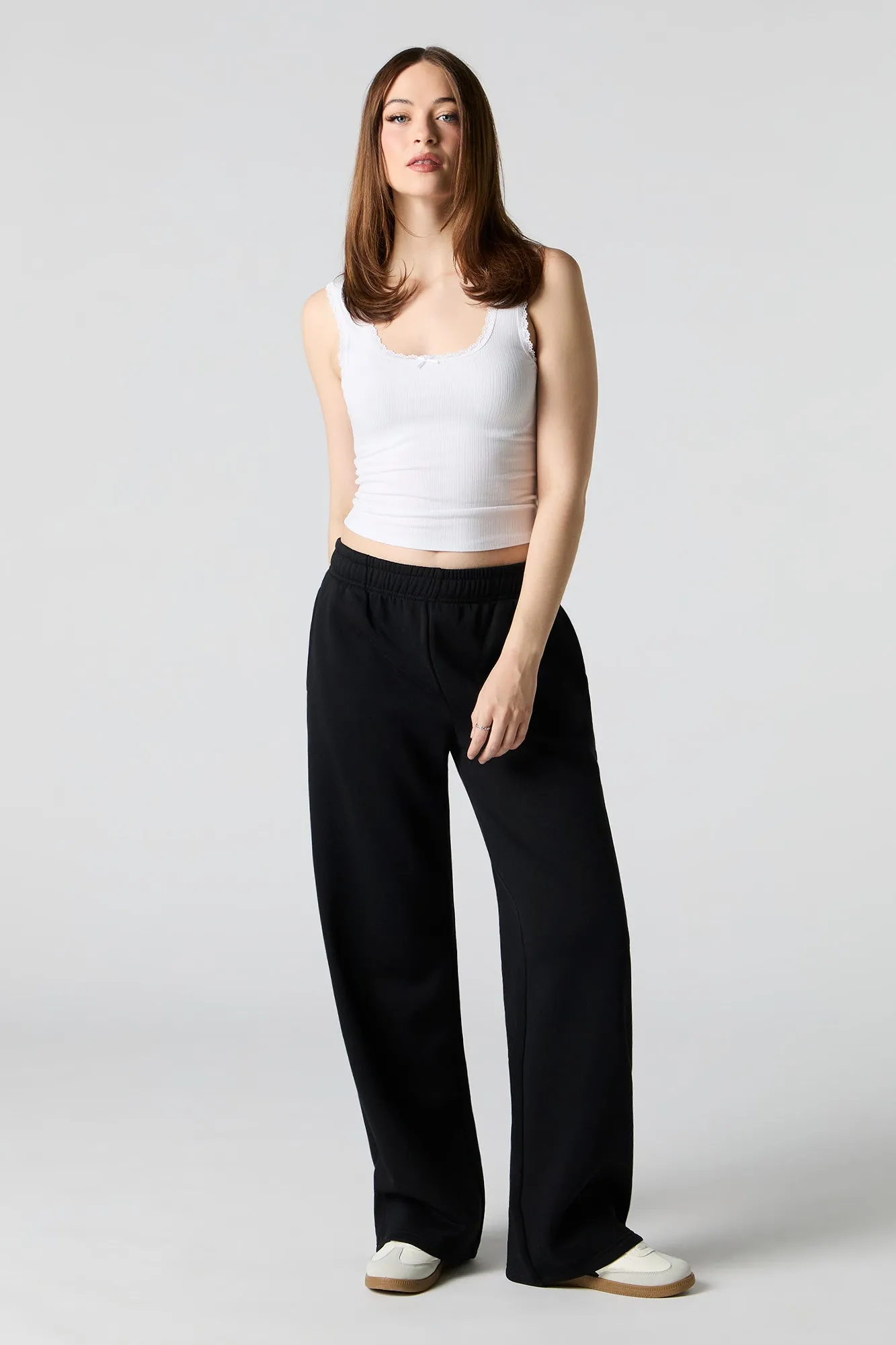 Fleece Wide Leg Sweatpant sold by Urban Planet product image thumbnail 4