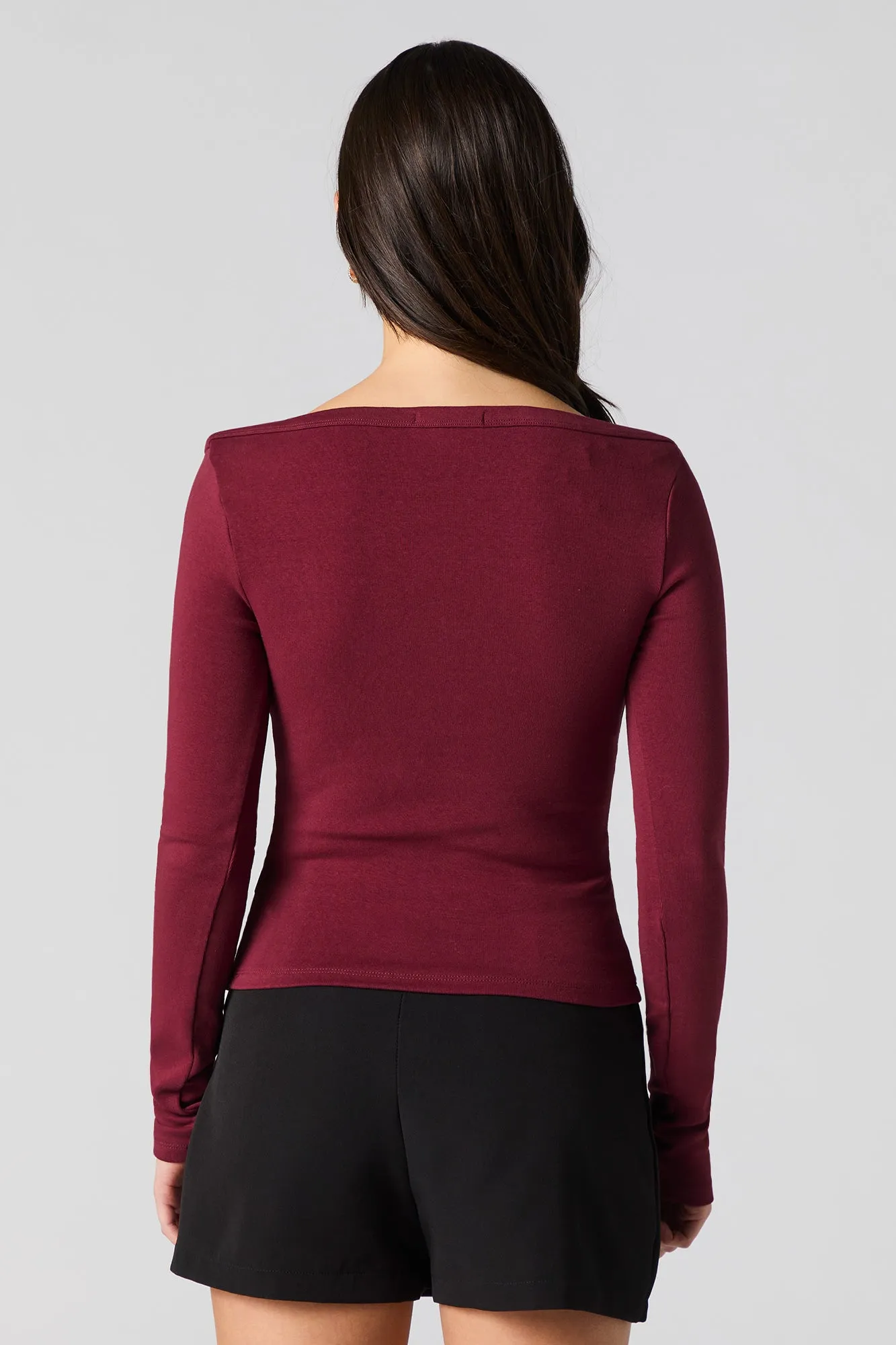Boat Neck Long Sleeve Top sold by Urban Planet product image thumbnail 2