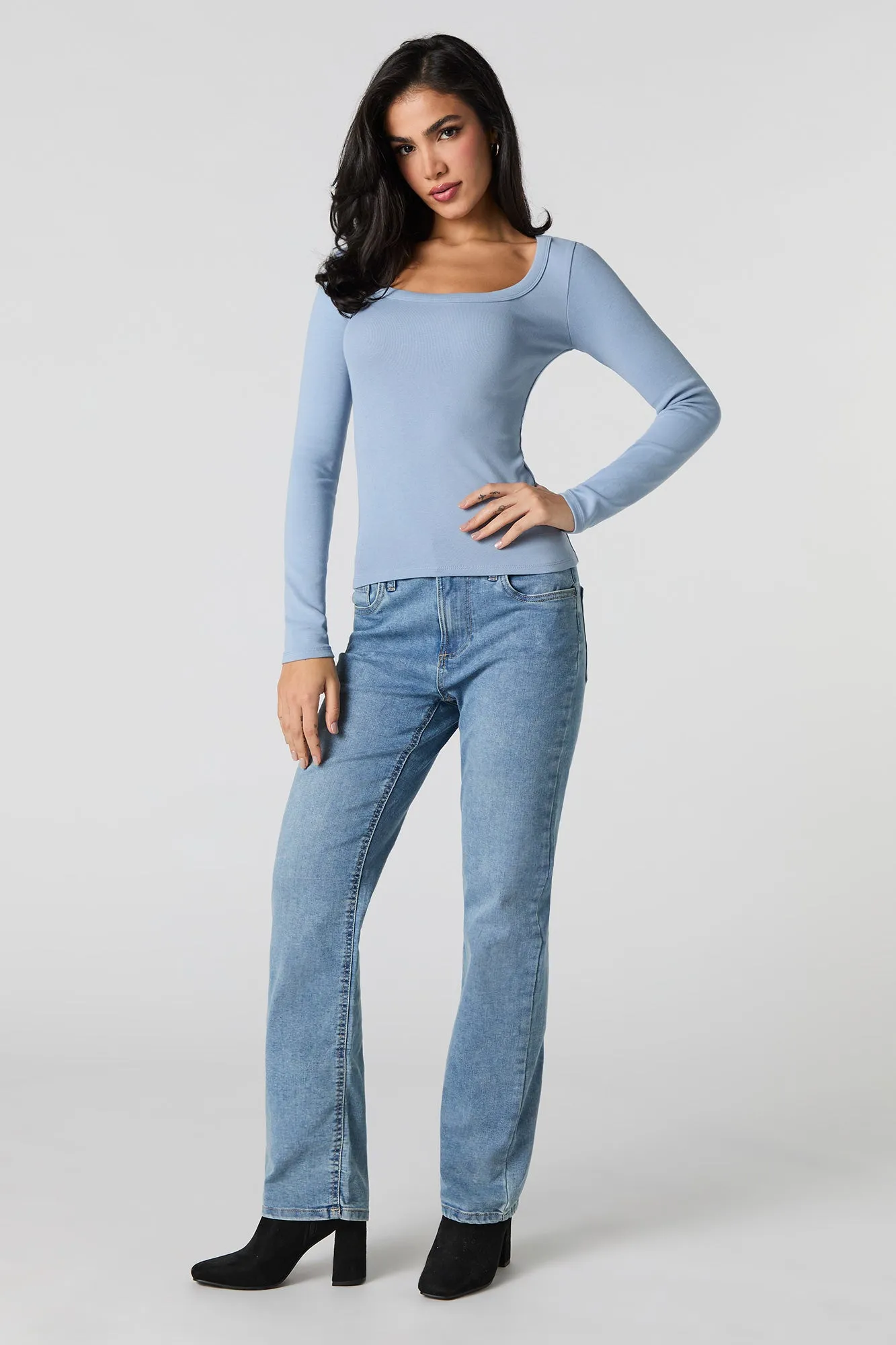Long Sleeve Scoop Neck Top sold by Urban Planet product image thumbnail 3