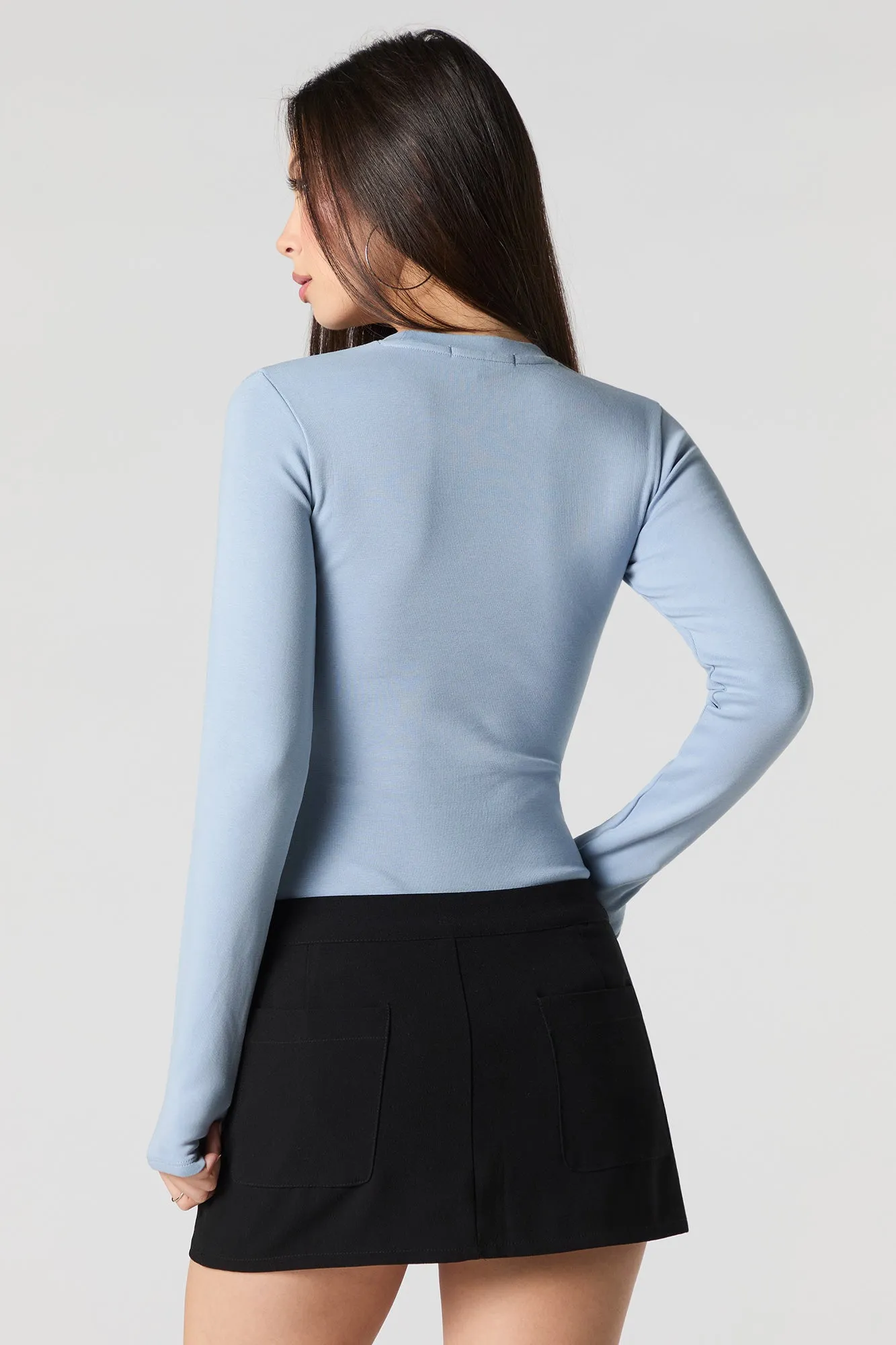 High Neck Long Sleeve Bodysuit sold by Urban Planet product image thumbnail 2