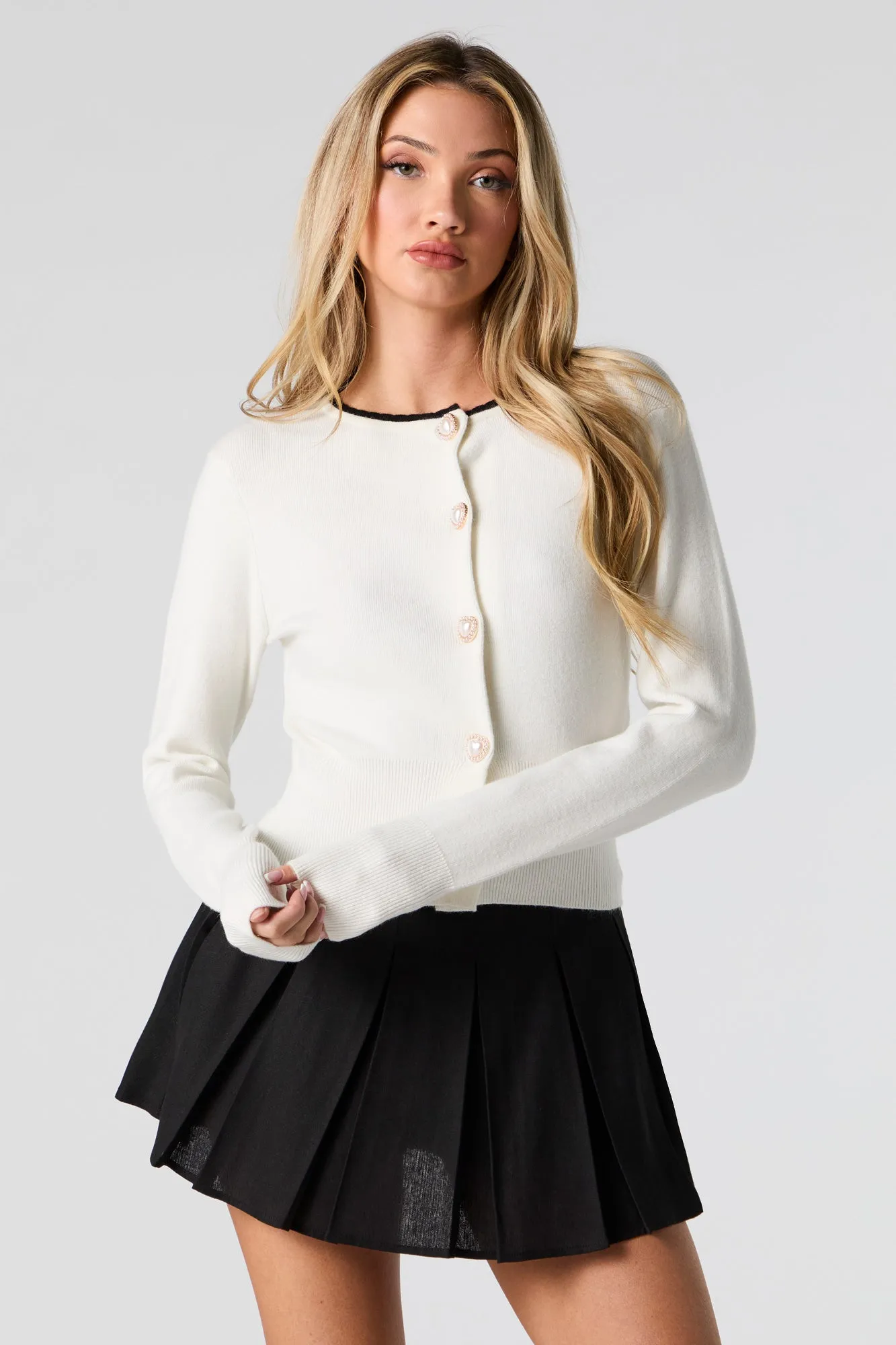 Heart Button Sweater sold by Urban Planet product image thumbnail 4