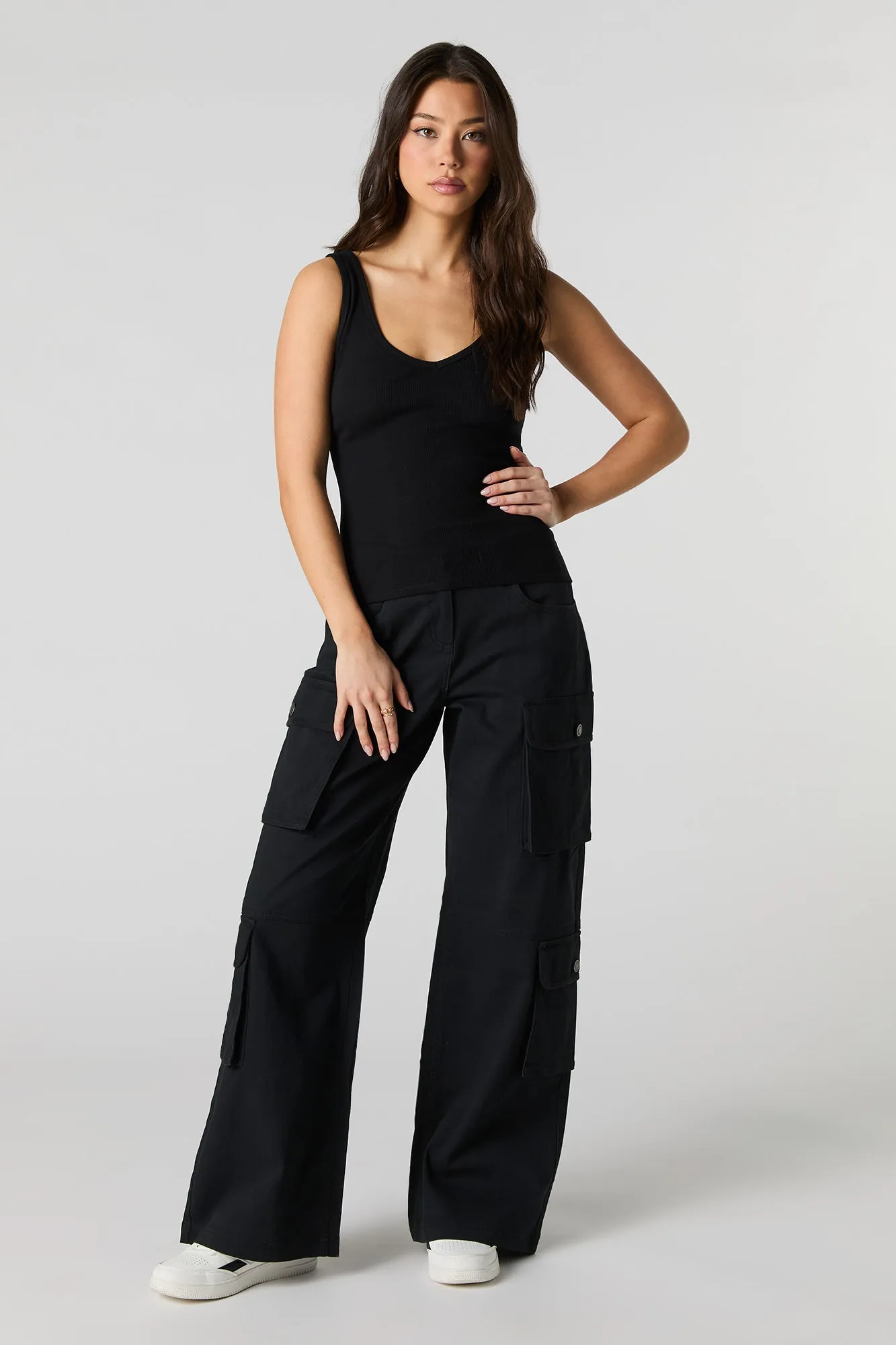 Camisole côtelée à col en V sold by Urban Planet product image thumbnail 4