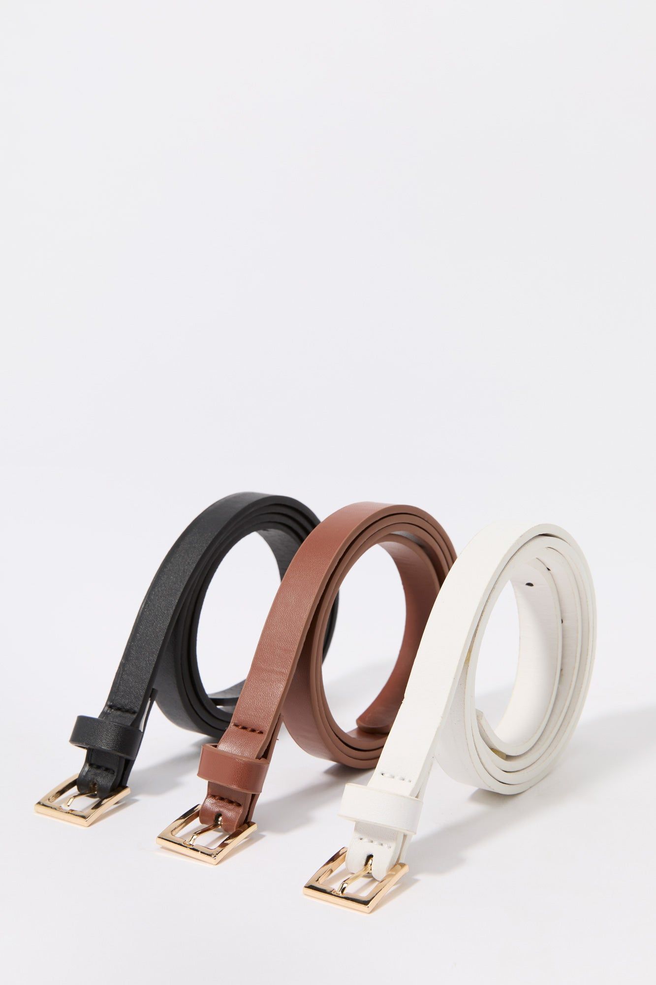 Square Buckle Faux-Leather Belt (3 Pack) sold by Urban Planet product image thumbnail 2