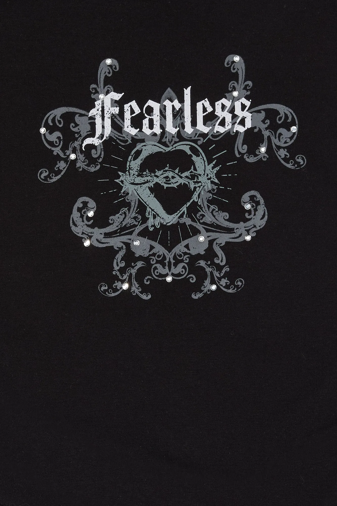 T-shirt ultracourt cintré à imprimé Fearless sold by Urban Planet product image thumbnail 2
