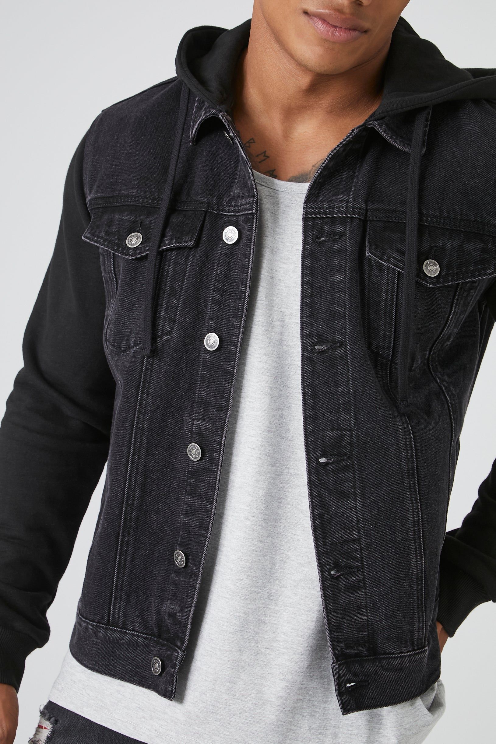 Blouson à capuchon en denim sold by Urban Planet product image thumbnail 4