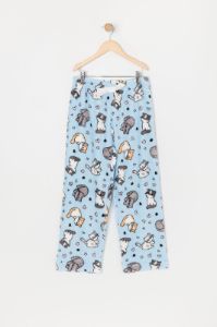 Girls Kitten Print Plush Pajama Bottom sold by Urban Planet