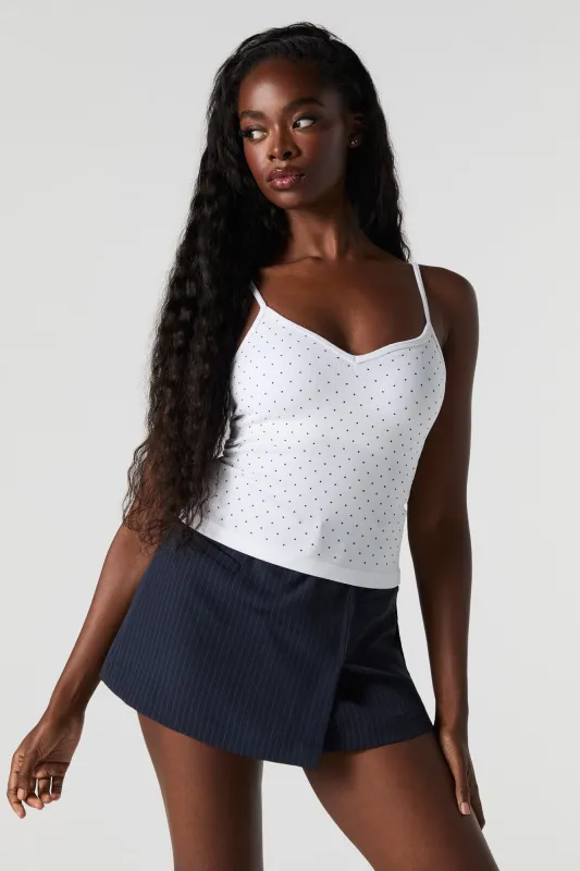 Seamless Ribbed Sweetheart Tank with Built-In Cups sold by Urban Planet