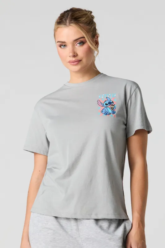 T-shirt coupe garçonne à imprimé Stitch sold by Urban Planet