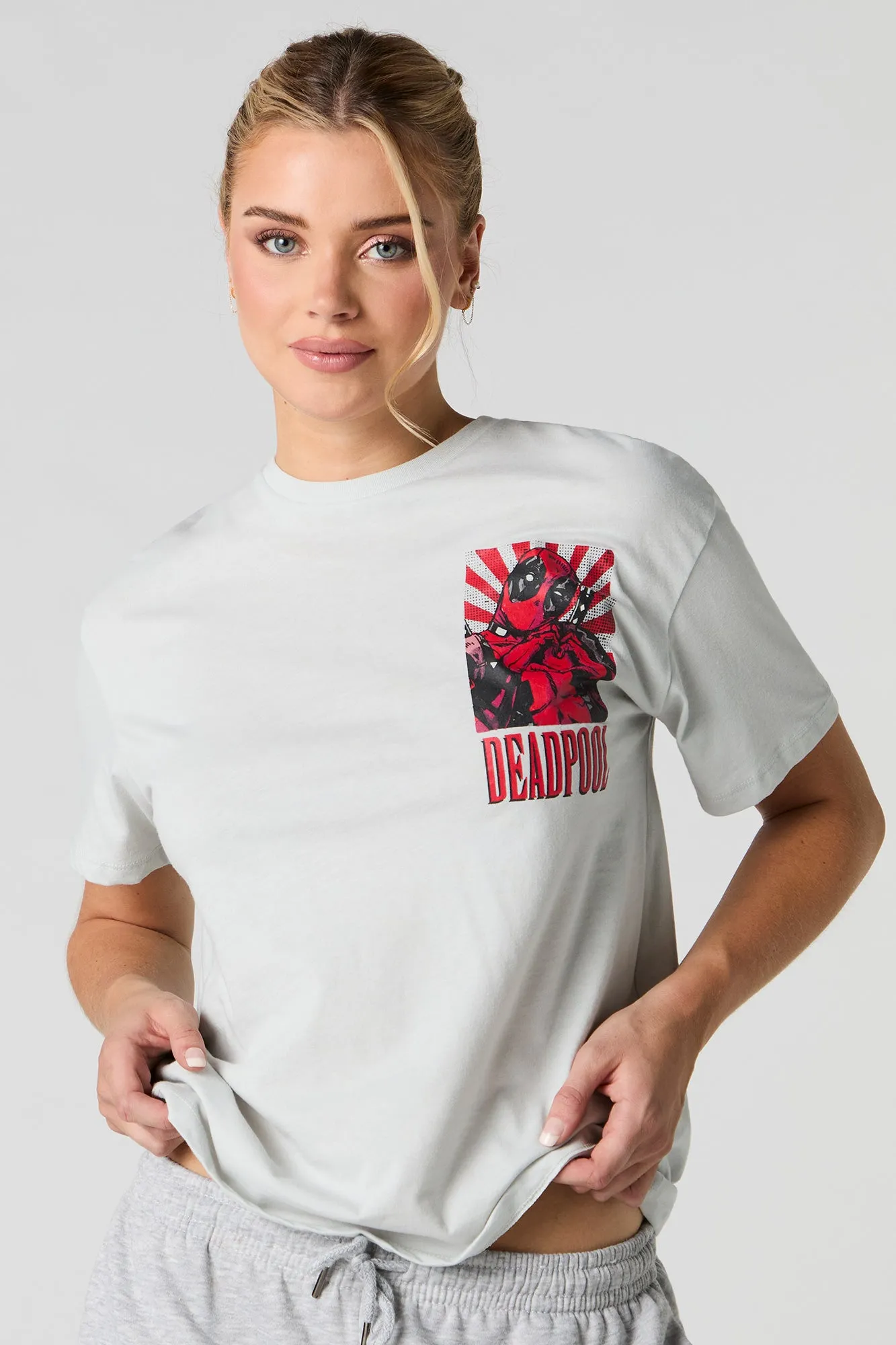 T-shirt coupe garçonne à imprimé Deadpool sold by Urban Planet