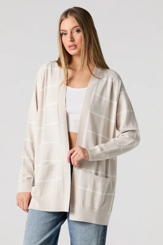 Striped Open Front Cardigan sold by Urban Planet