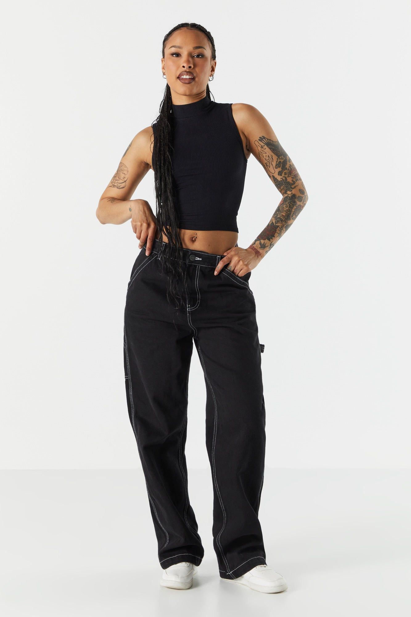 Débardeur côtelé à col montant sold by Urban Planet product image thumbnail 6