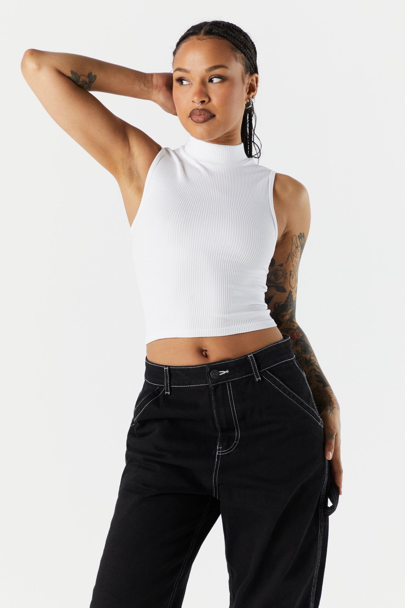 Débardeur côtelé à col montant sold by Urban Planet product image thumbnail 7